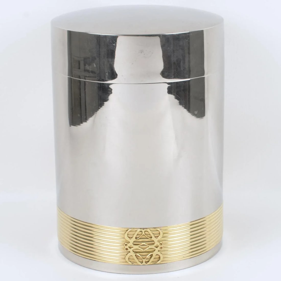 Loewe Spain Chrome and Gilded Brass Barware Ice Bucket - 9