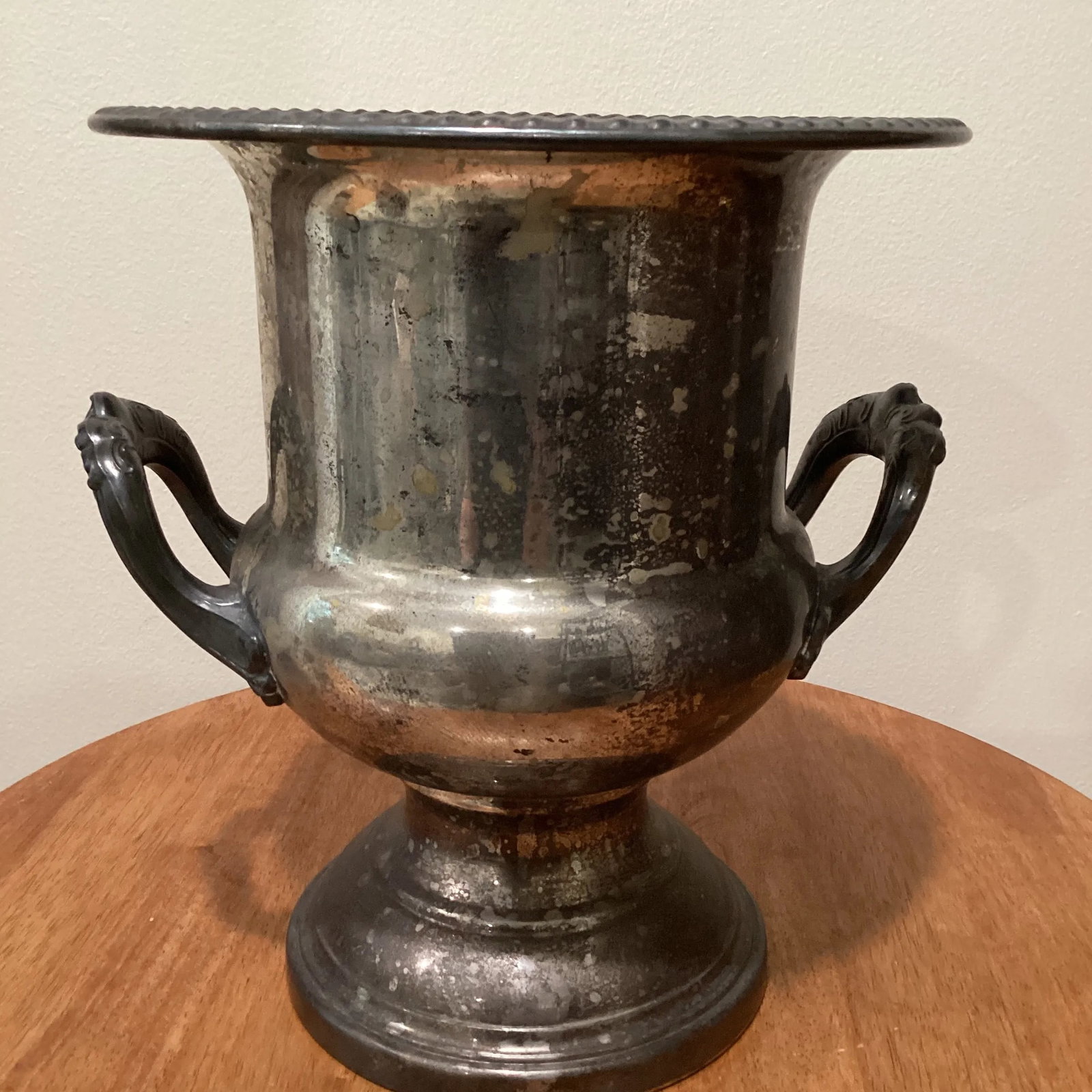 Vintage Silver-Plate Ice Champagne Large Bucket Wine Cooler Victorian Style 1779 - 13