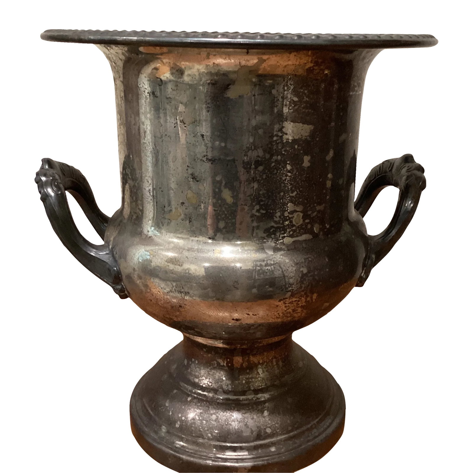 Vintage Silver-Plate Ice Champagne Large Bucket Wine Cooler Victorian Style 1779: This is for a vintage silver plated champagne bucket with handles 1779.This piece has a streamlined decorated rim and handles.It's a wonderful piece to use for wine ,to holding flowers ,as a trophy