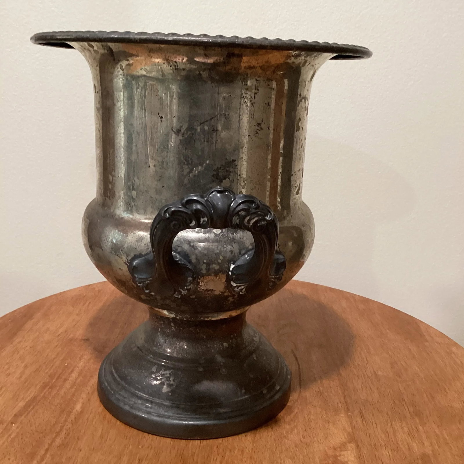 Vintage Silver-Plate Ice Champagne Large Bucket Wine Cooler Victorian Style 1779 - 2