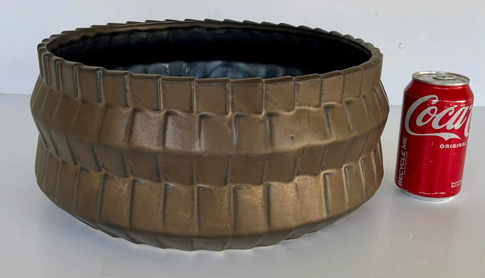 Theodore Alexander Modern Bronze Ceramic Bowl - 4