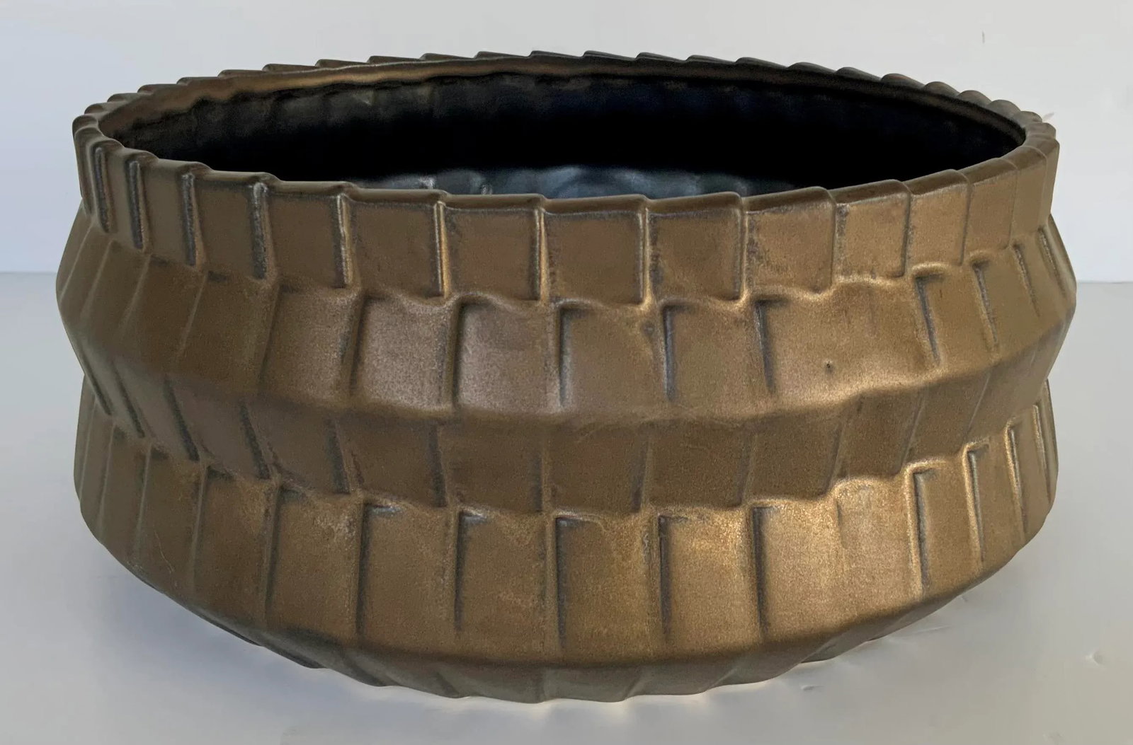 Theodore Alexander Modern Bronze Ceramic Bowl - 5