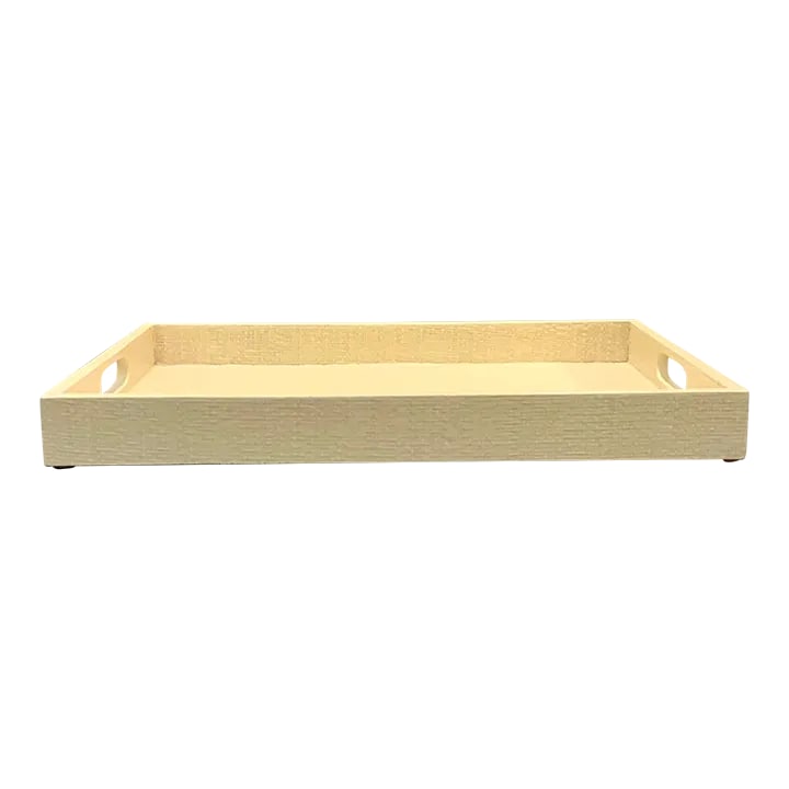 Made Goods Organic Modern Off-White Raffia Sutton Tray (1 of 4)