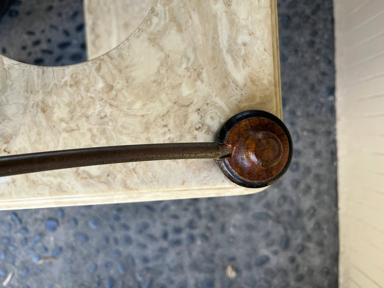 1970s Vintage Marble Umbrella & Plant Stand - 8
