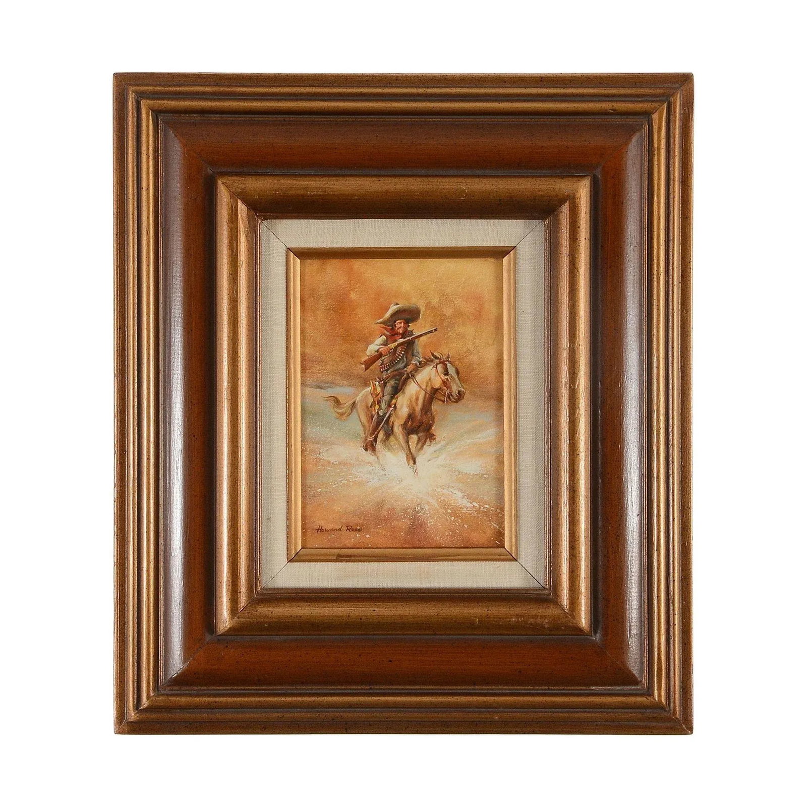 Howard Rees "Leaving No Tracks" Oil Painting - 5