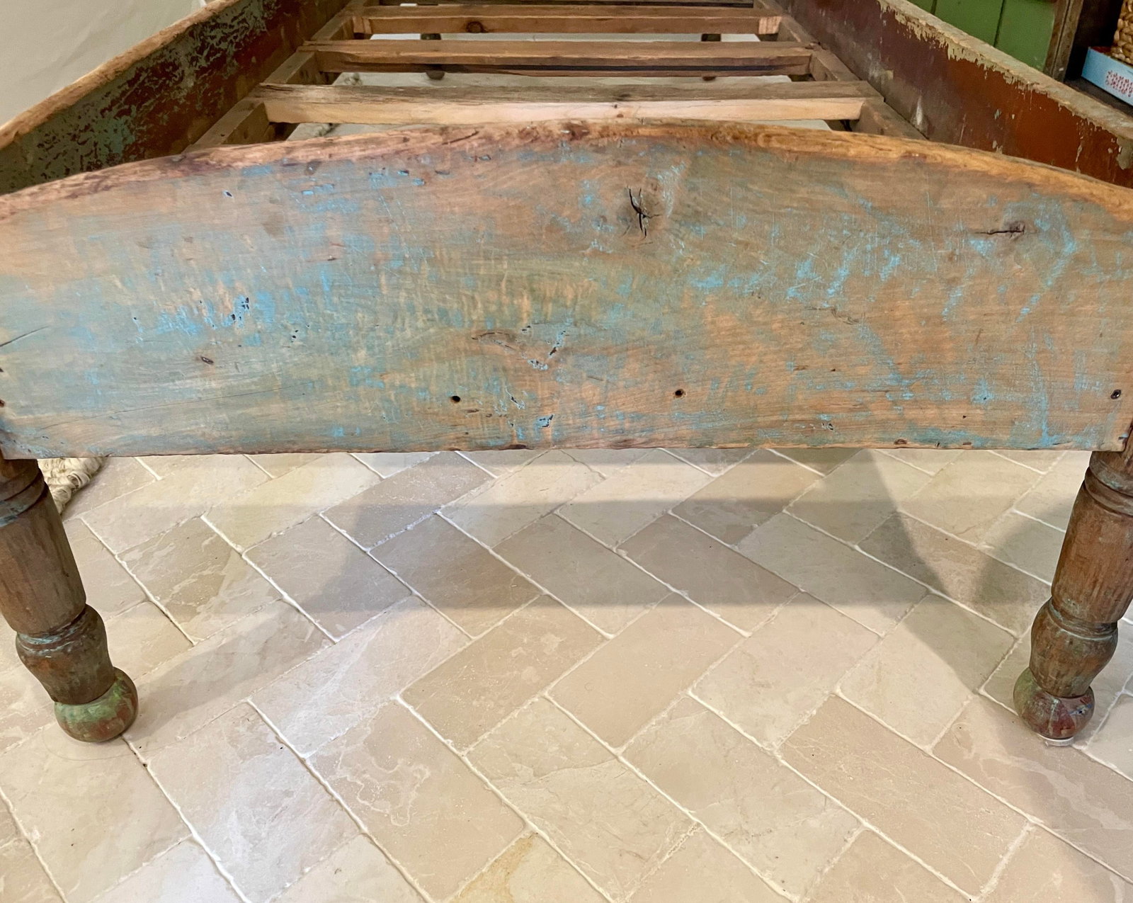 19th Century Primitive Painted Daybed - 7
