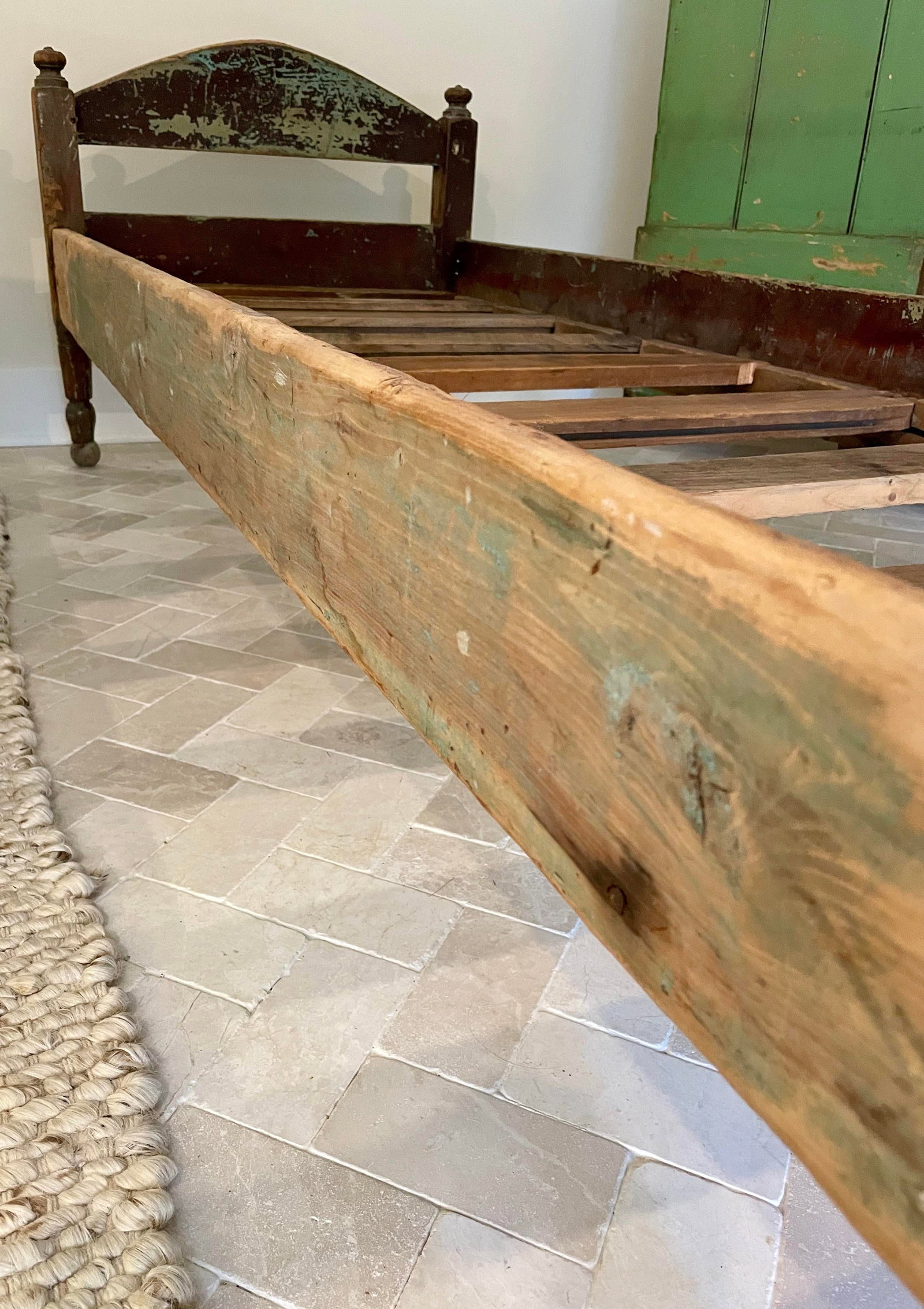 19th Century Primitive Painted Daybed - 8