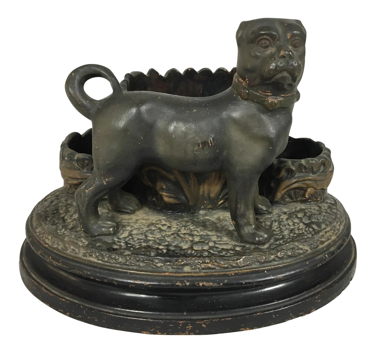 19th C. French Terra Cotta Dog Match Safe (1 of 4)