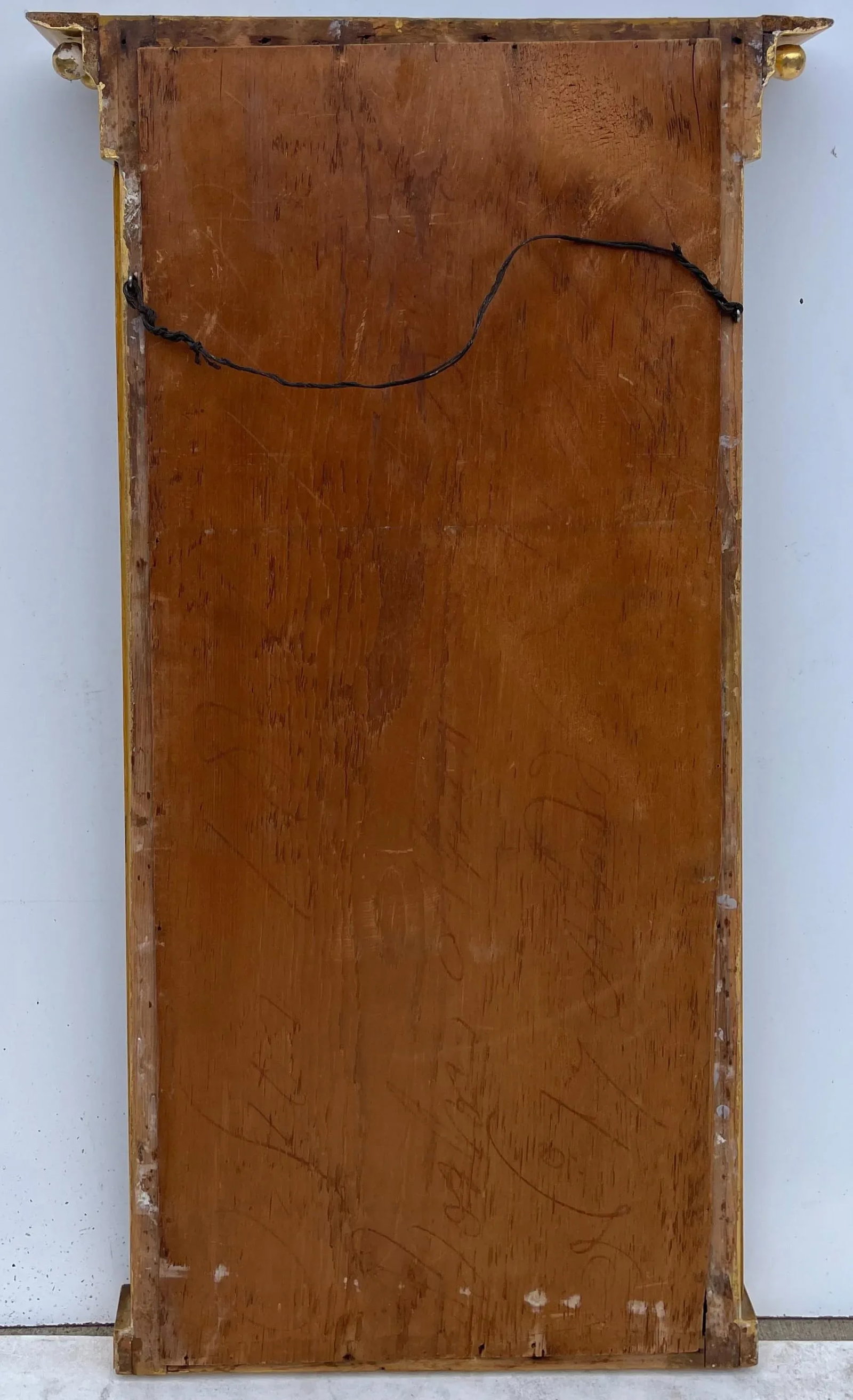 19th Century Federal Style Gilded Eglomise Trumeau Mirror With Mother & Child - 3