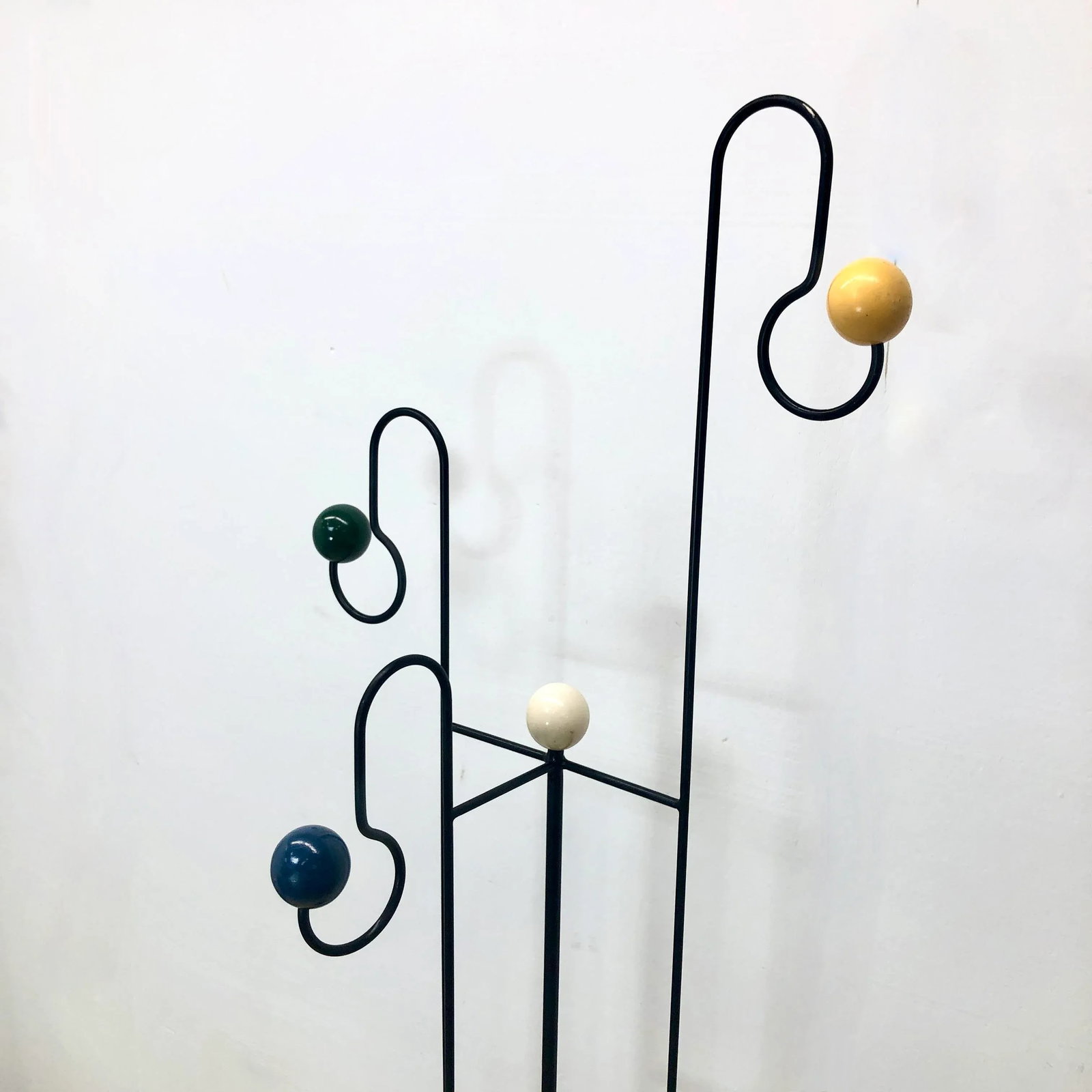 Tall Mid Century Wrought Iron Coat Rack - 5