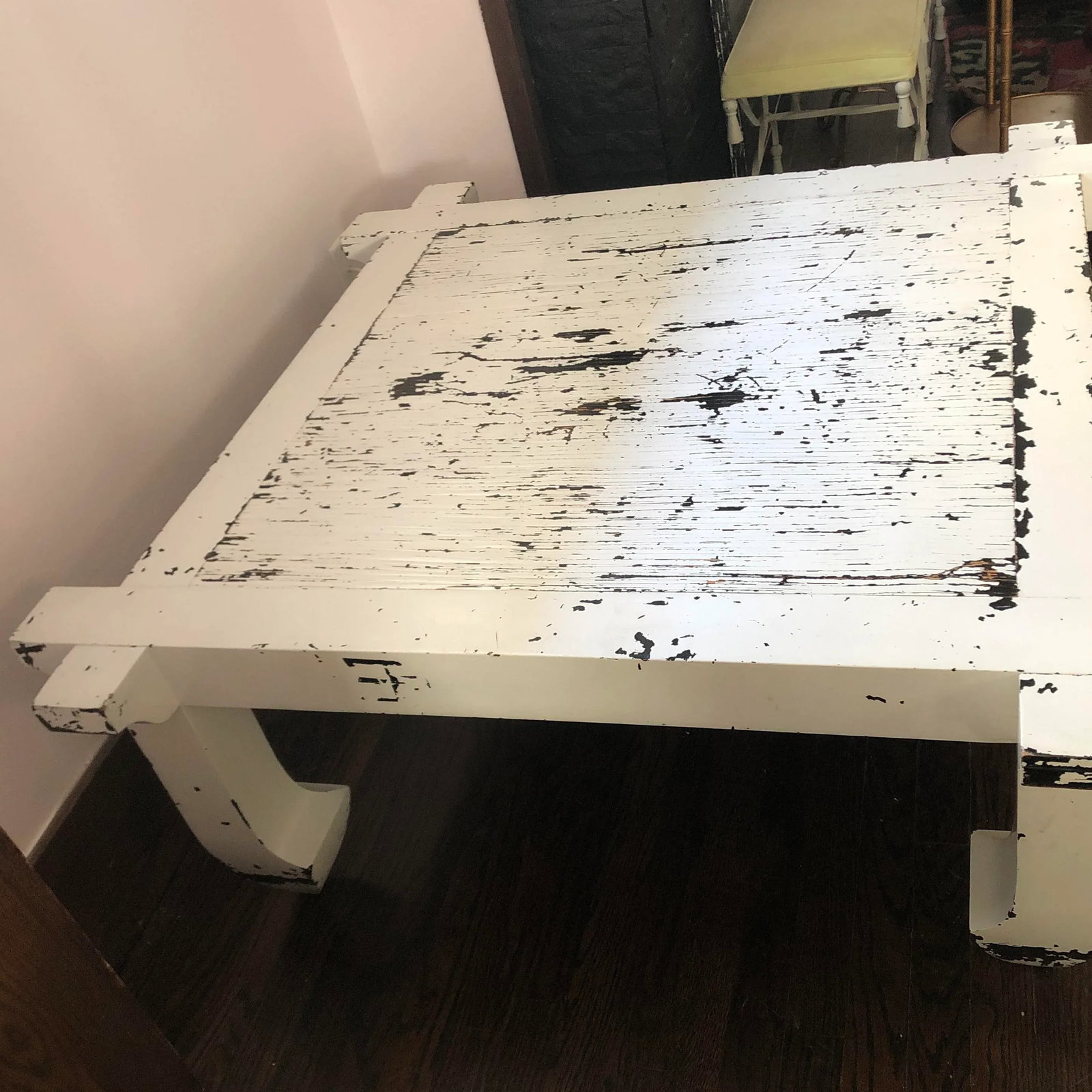 1990s Vintage Bamboo and Wood Coffee Table - 5