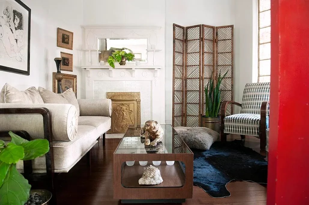 1960s Mid-Century Modern Rattan Room Divider Screen - 2