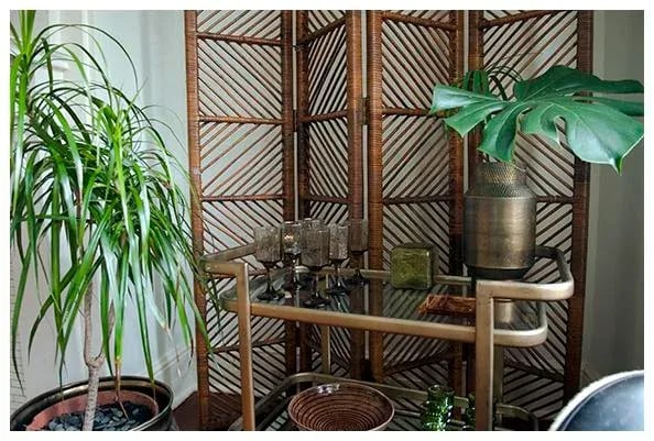 1960s Mid-Century Modern Rattan Room Divider Screen - 4