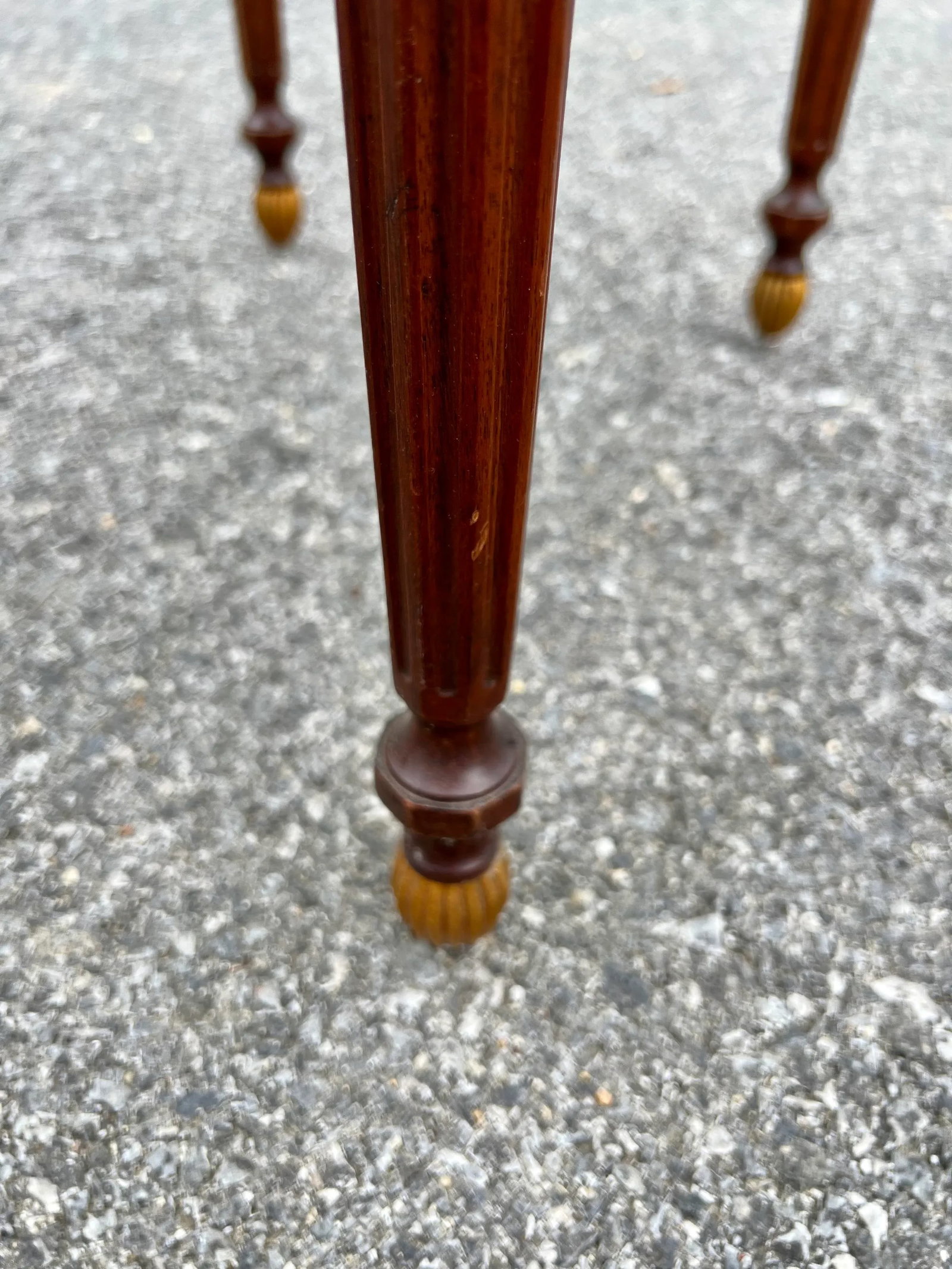 Baker Mahogany Oval Side Table With Shaped Brass Gallery - 10