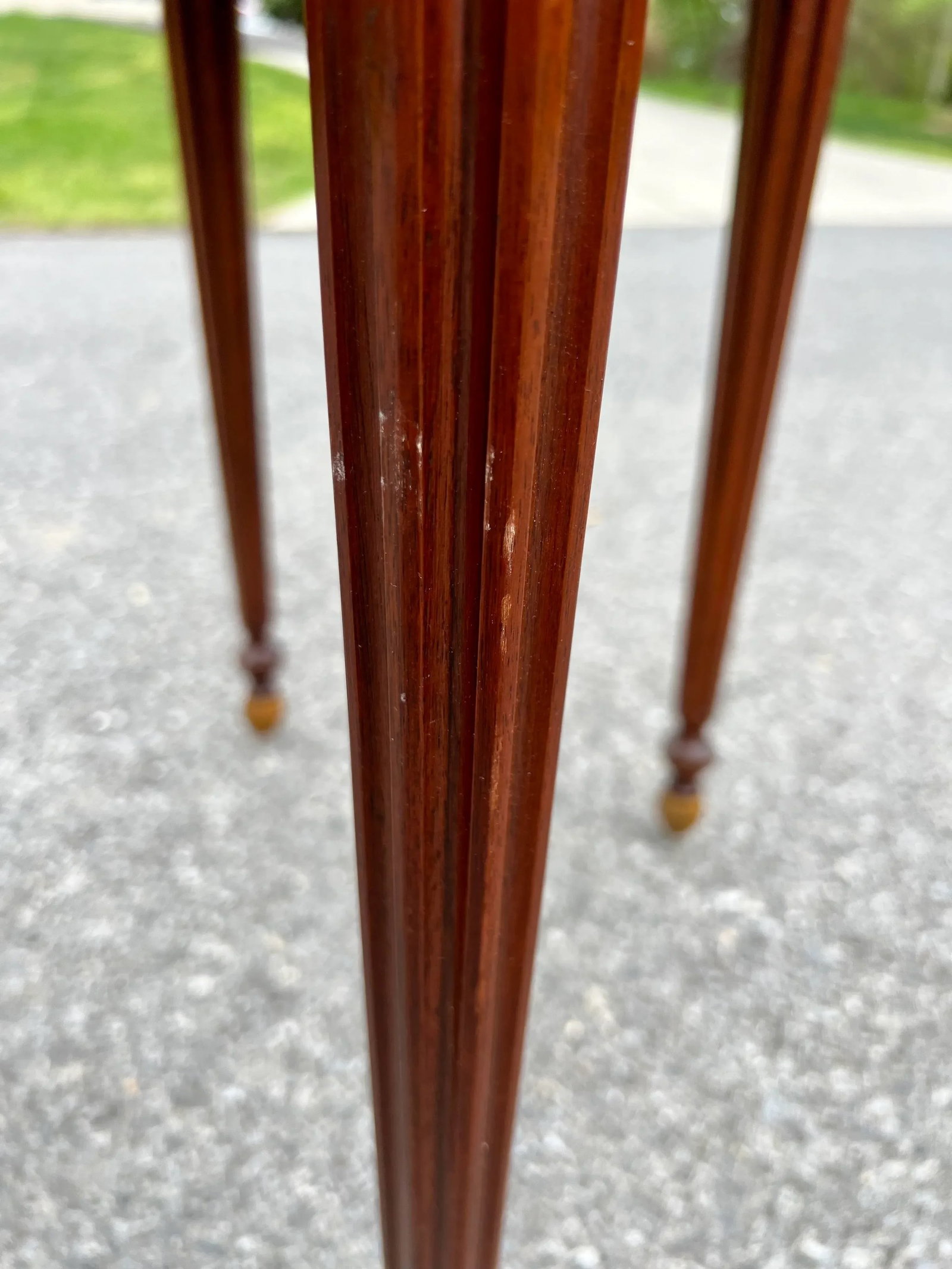 Baker Mahogany Oval Side Table With Shaped Brass Gallery - 8