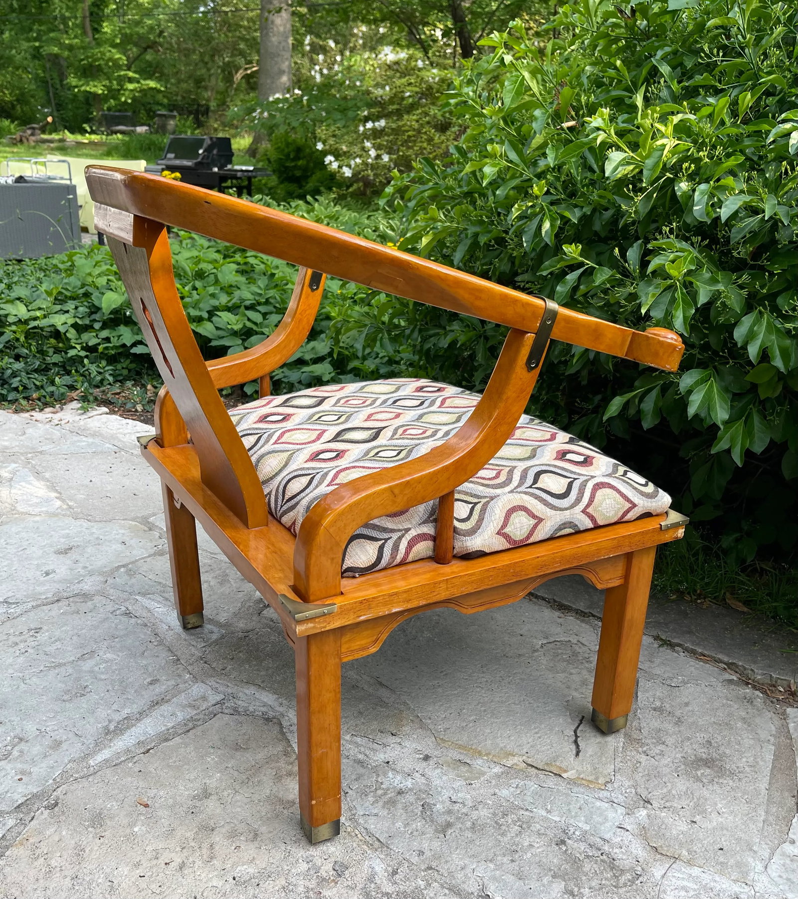 1960s James Mont Style Asian Chinoiserie Ming Horseshoe Chair by Century Furniture - 5