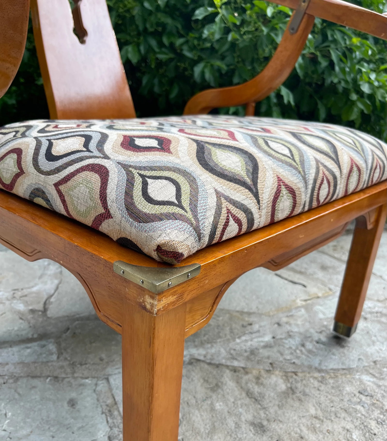 1960s James Mont Style Asian Chinoiserie Ming Horseshoe Chair by Century Furniture - 7