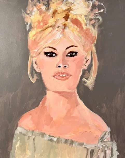 Brigitte Bardot 1 Original Painting by Sandy Welch - 2