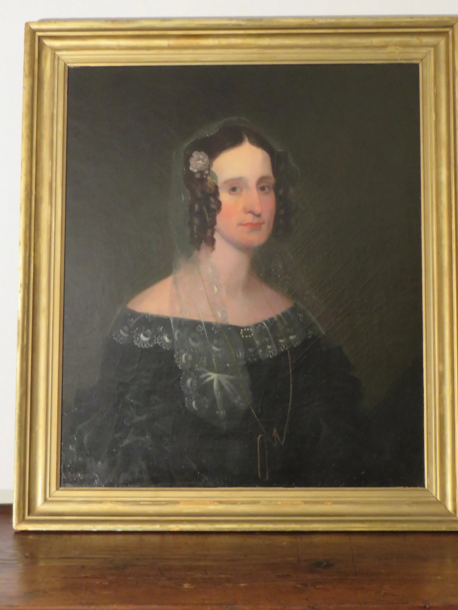 Antique Oil on Canvas Painting of a Woman - 2
