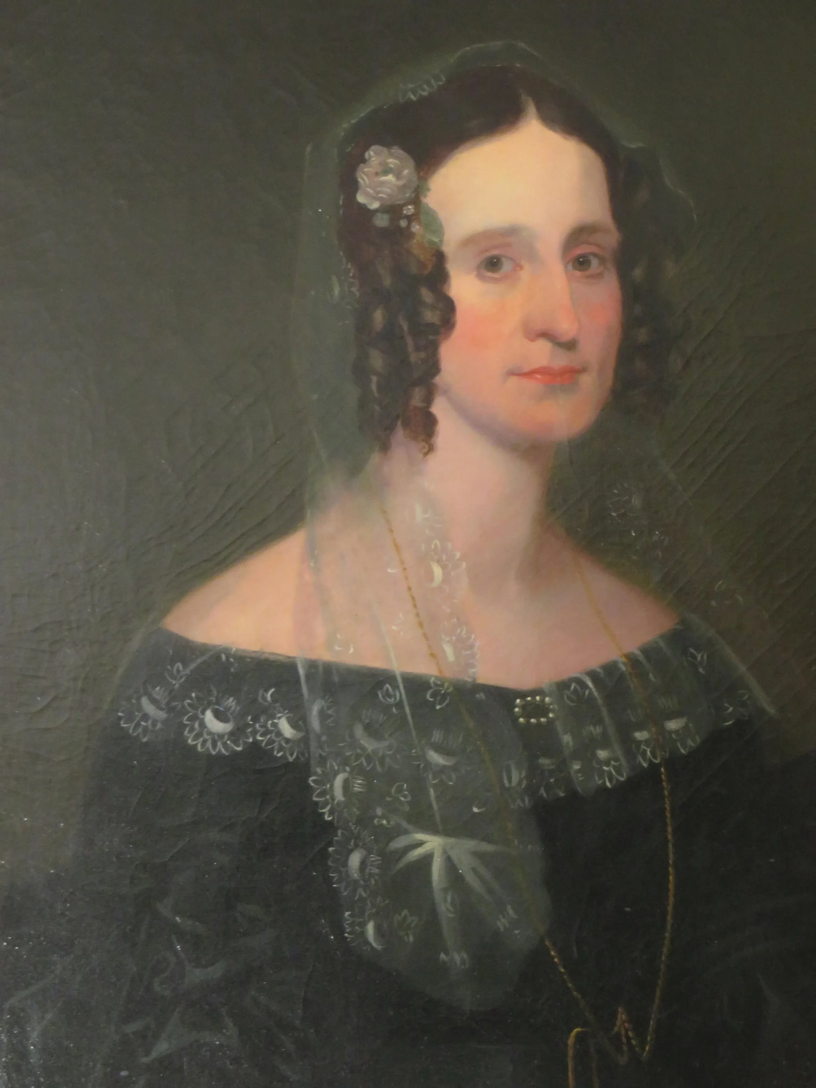 Antique Oil on Canvas Painting of a Woman - 3