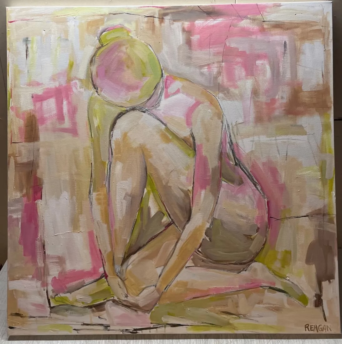 Reagan Geschardt 'Dancer' Woman Contemporary Abstract Expressionist Painting - 2