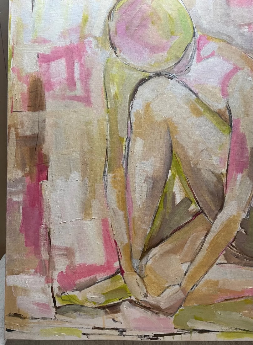 Reagan Geschardt 'Dancer' Woman Contemporary Abstract Expressionist Painting - 4