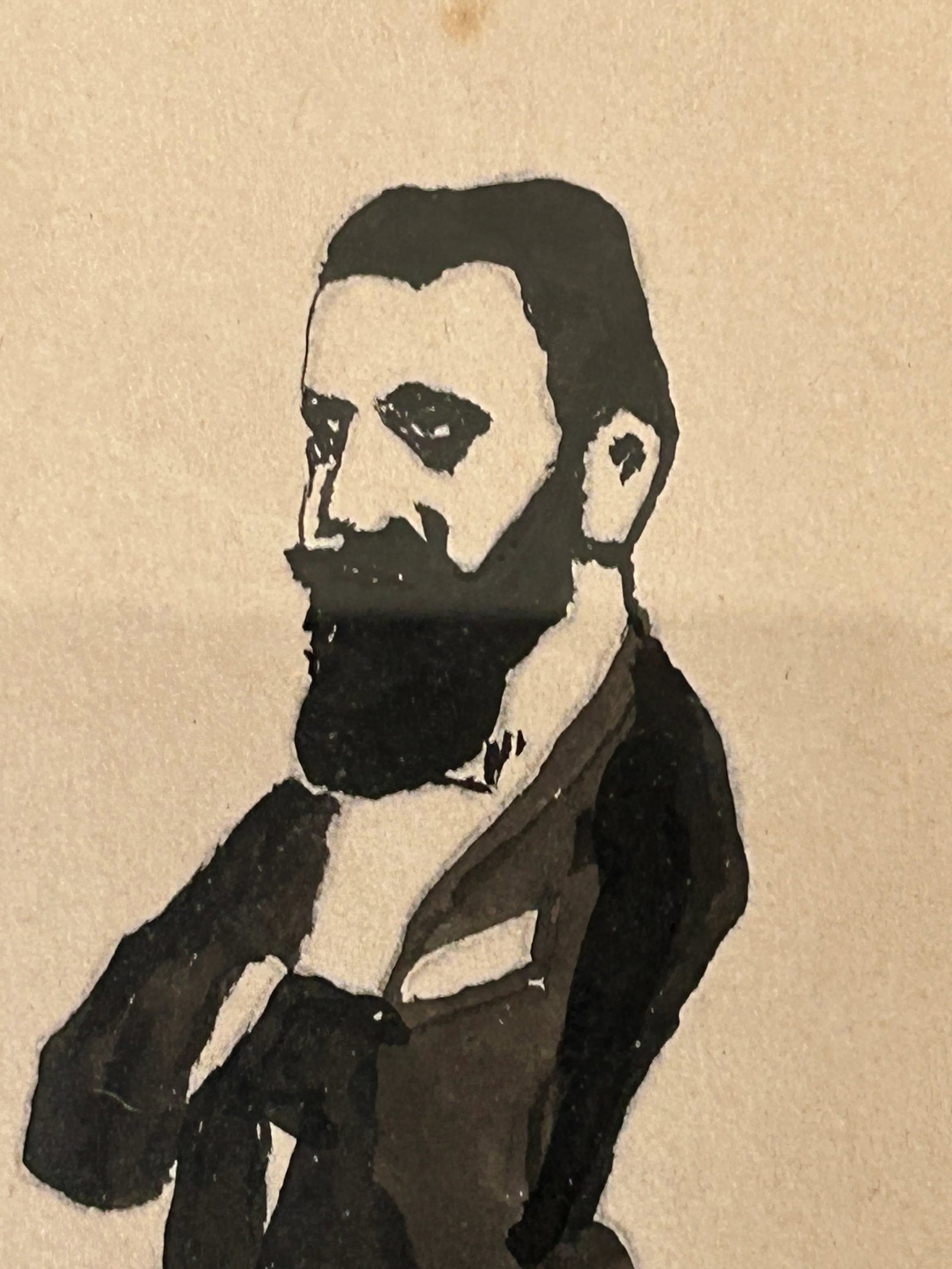 1901 Expressionist Portrait Painting of Theodor Herzl, Framed - 2