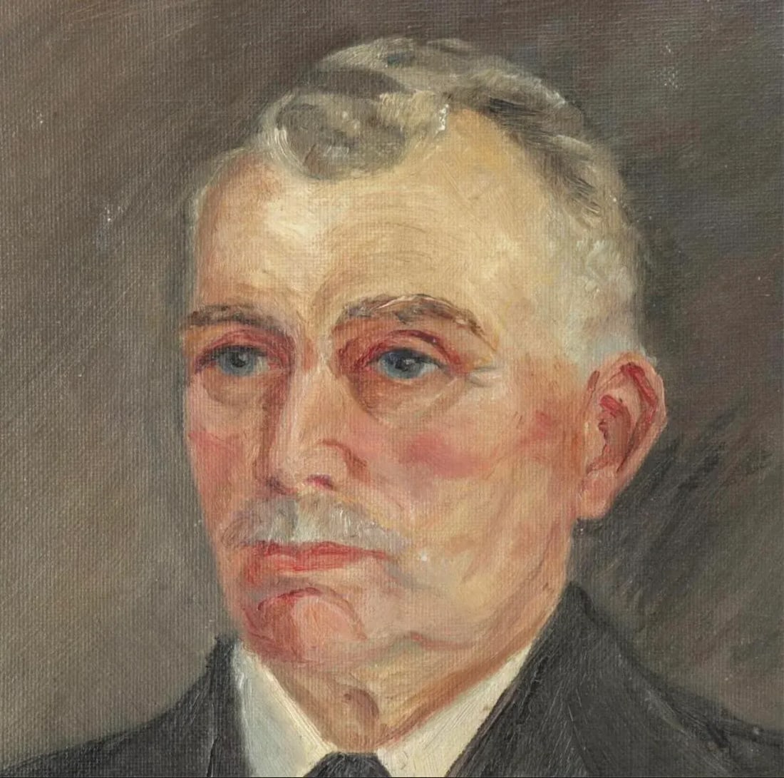 Early 20th Century Danish School Portrait Oil Painting of a Gentleman, Framed - 4