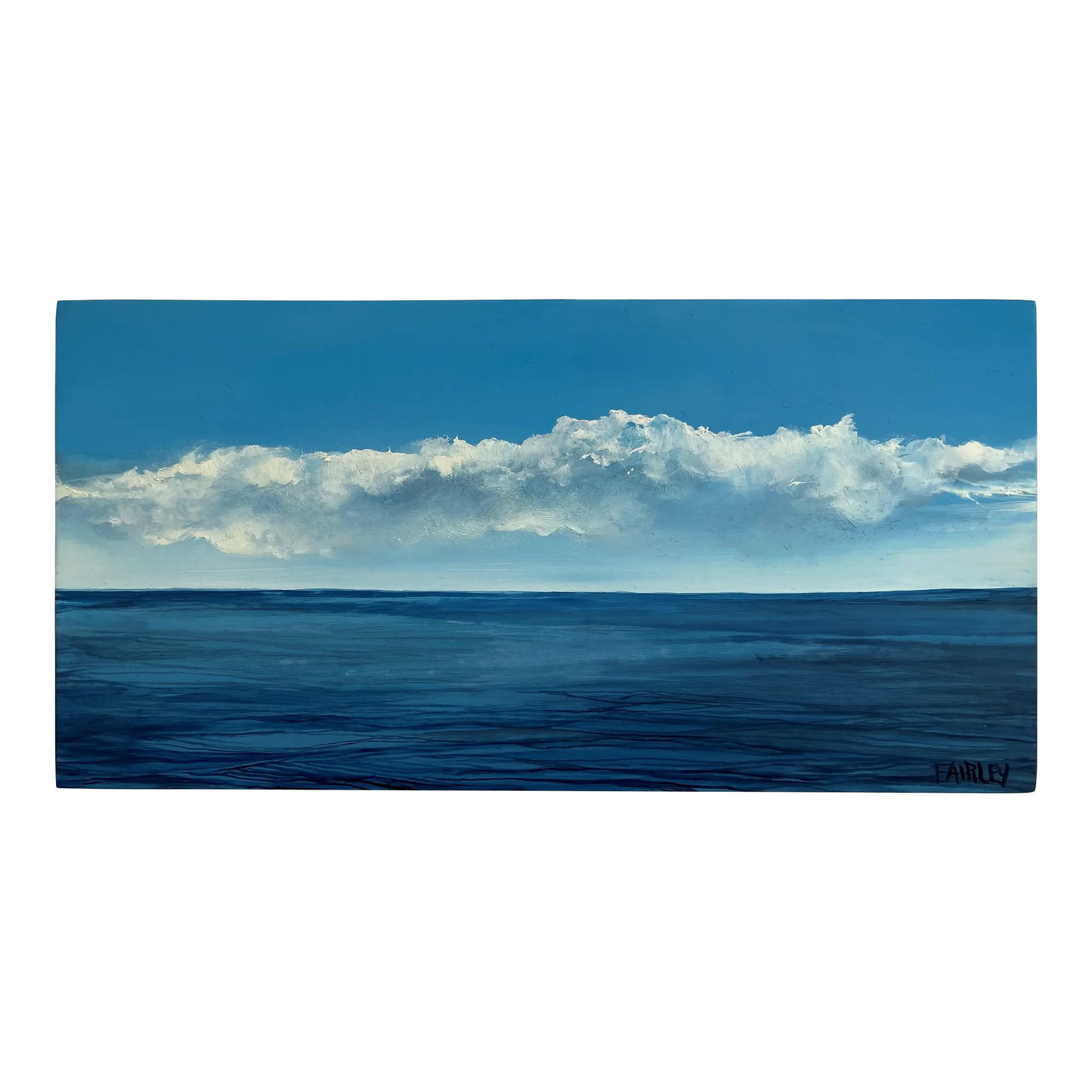 Rolling Clouds, Original Oil Painting by Jessica Fairley: This original oil painting by Jessica Fairley depicts the gentle clouds rolling through the clear view, in Malibu California this past winter. The clearness and crispness of the winter in this region 