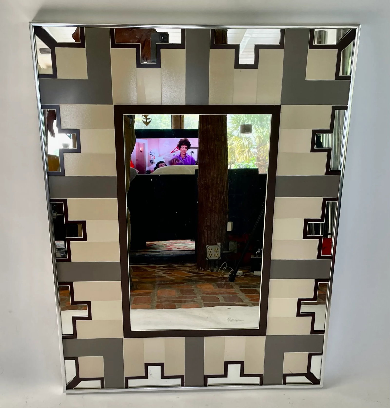 Vintage Greg Copeland Op Art Wall Mirror - 2