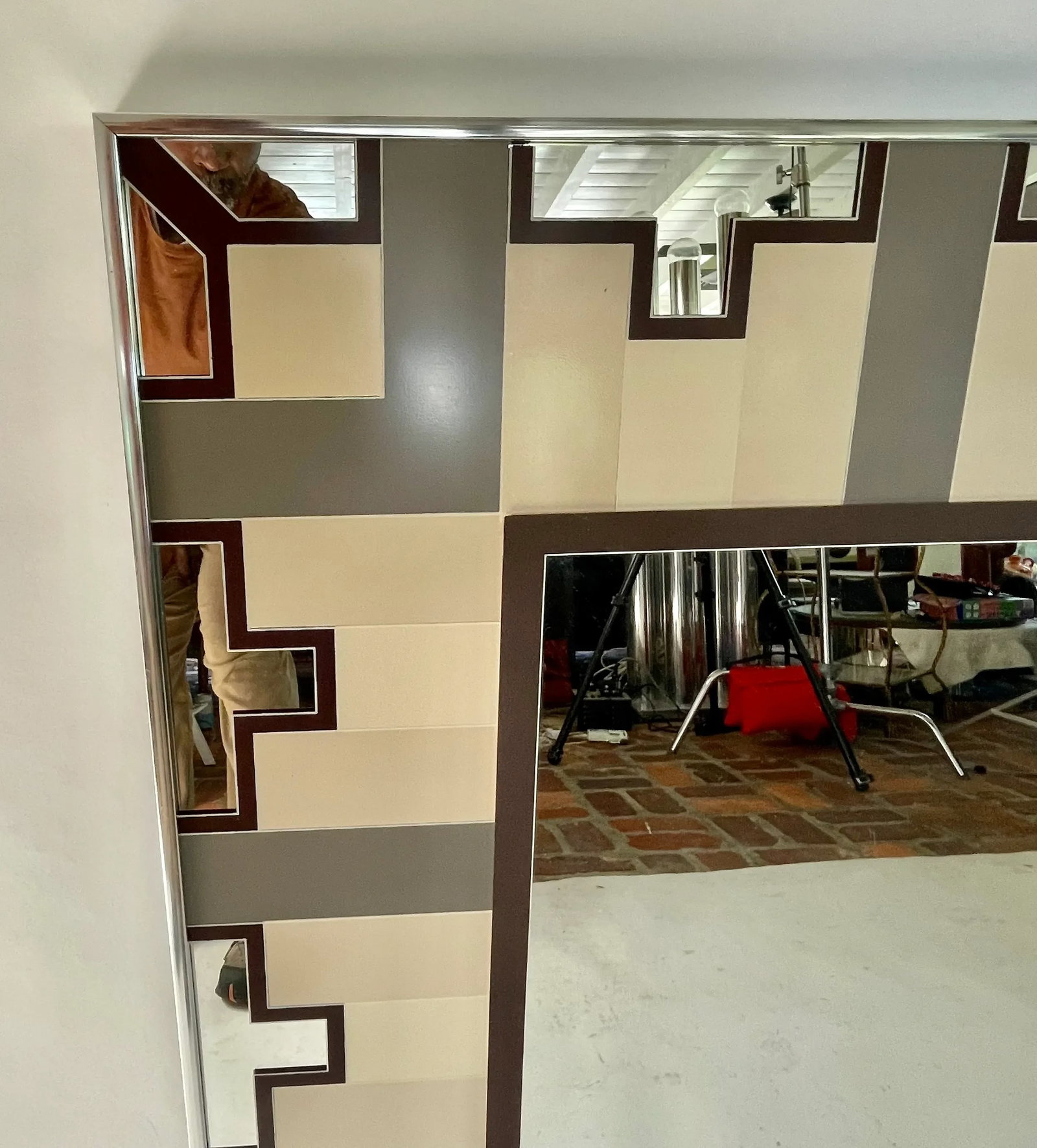 Vintage Greg Copeland Op Art Wall Mirror - 3
