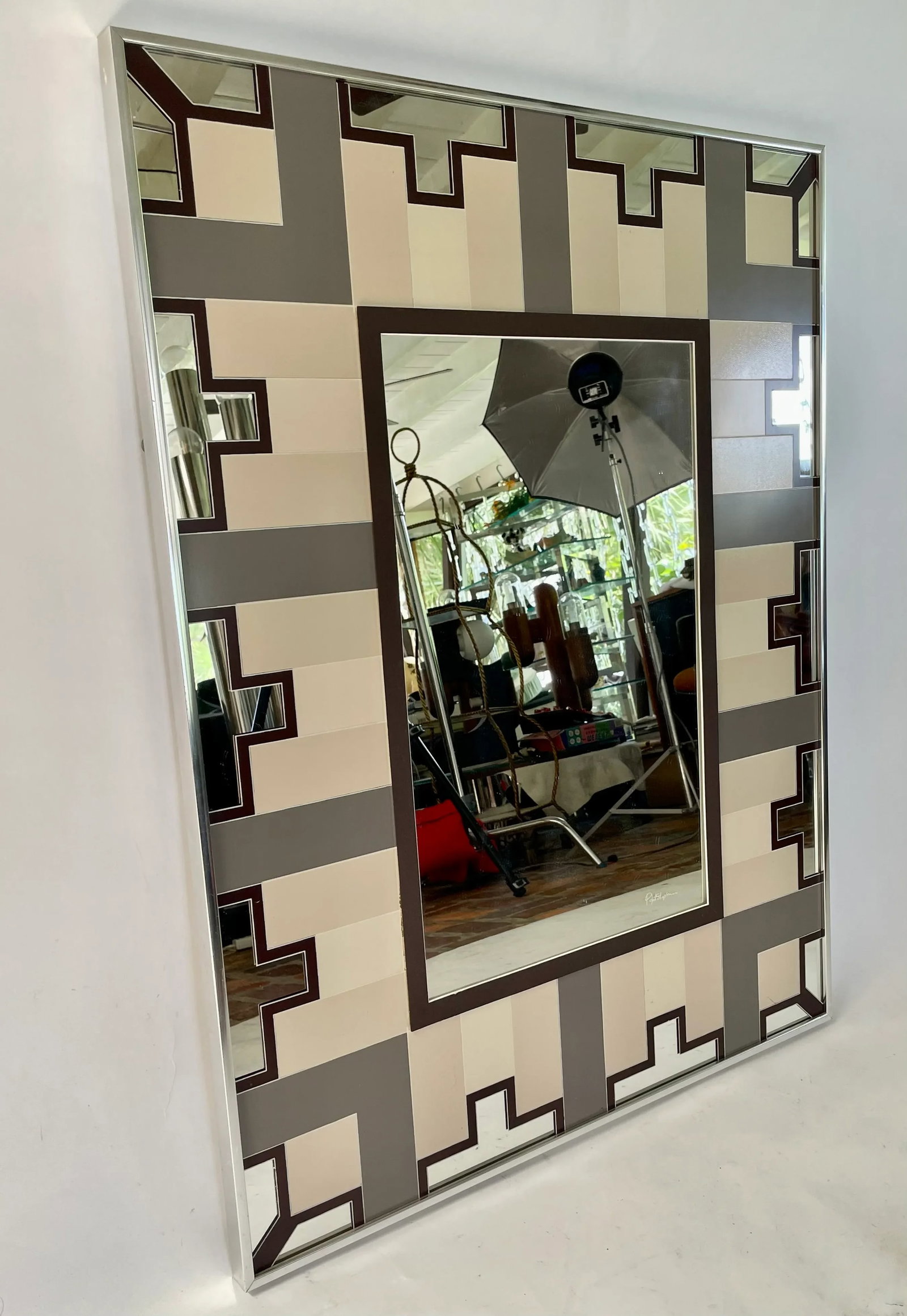 Vintage Greg Copeland Op Art Wall Mirror - 5