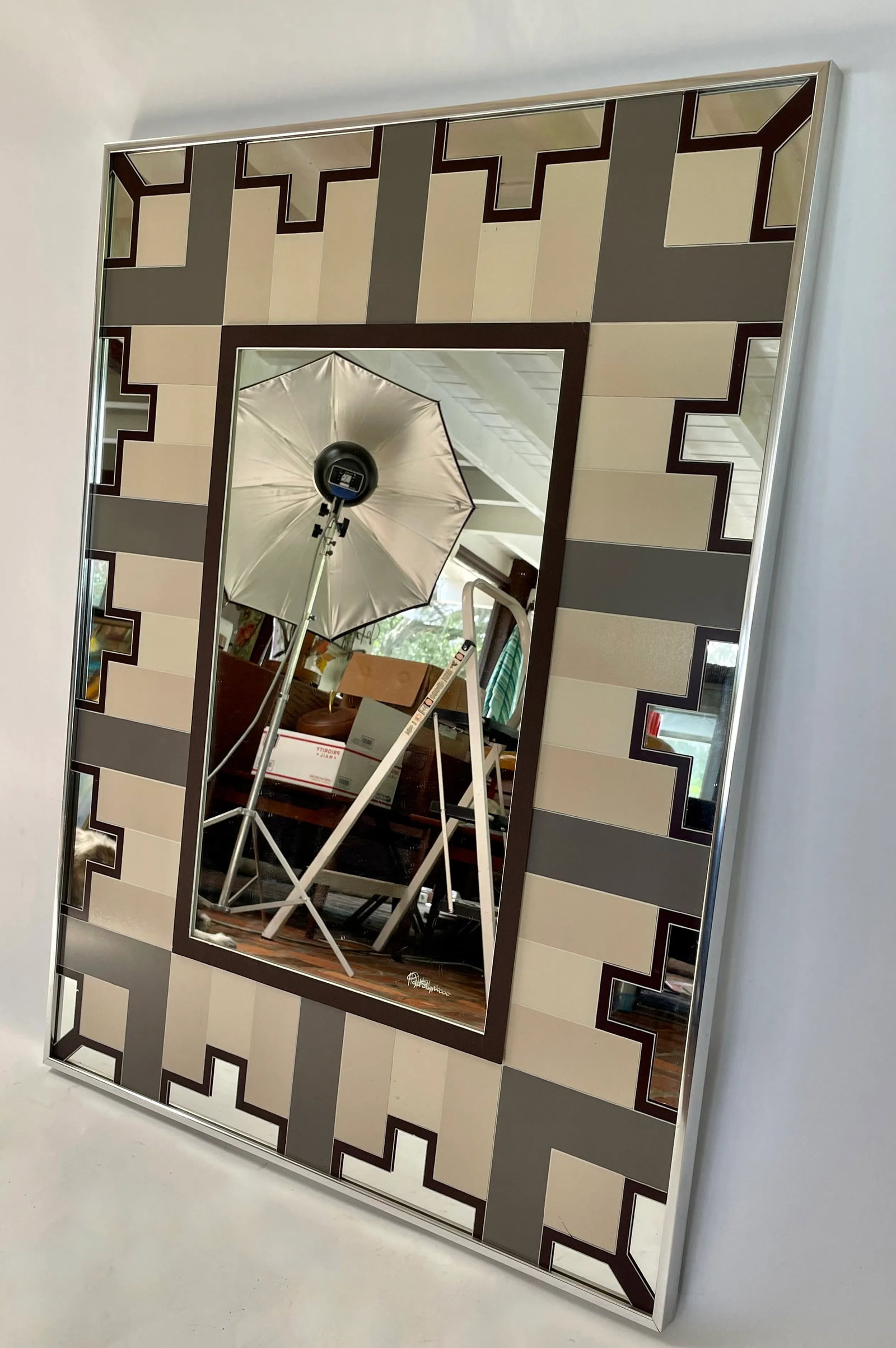 Vintage Greg Copeland Op Art Wall Mirror - 6