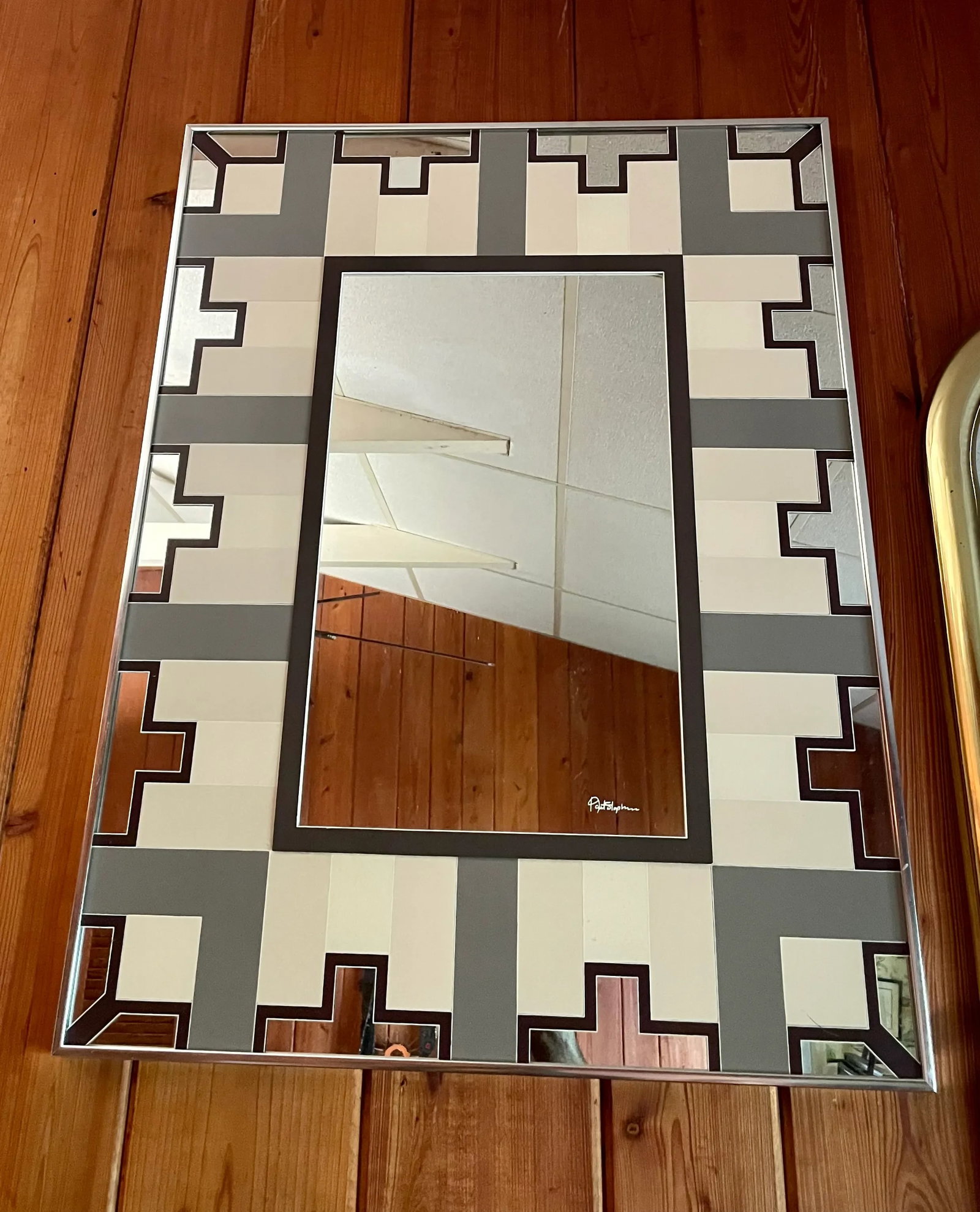 Vintage Greg Copeland Op Art Wall Mirror - 7