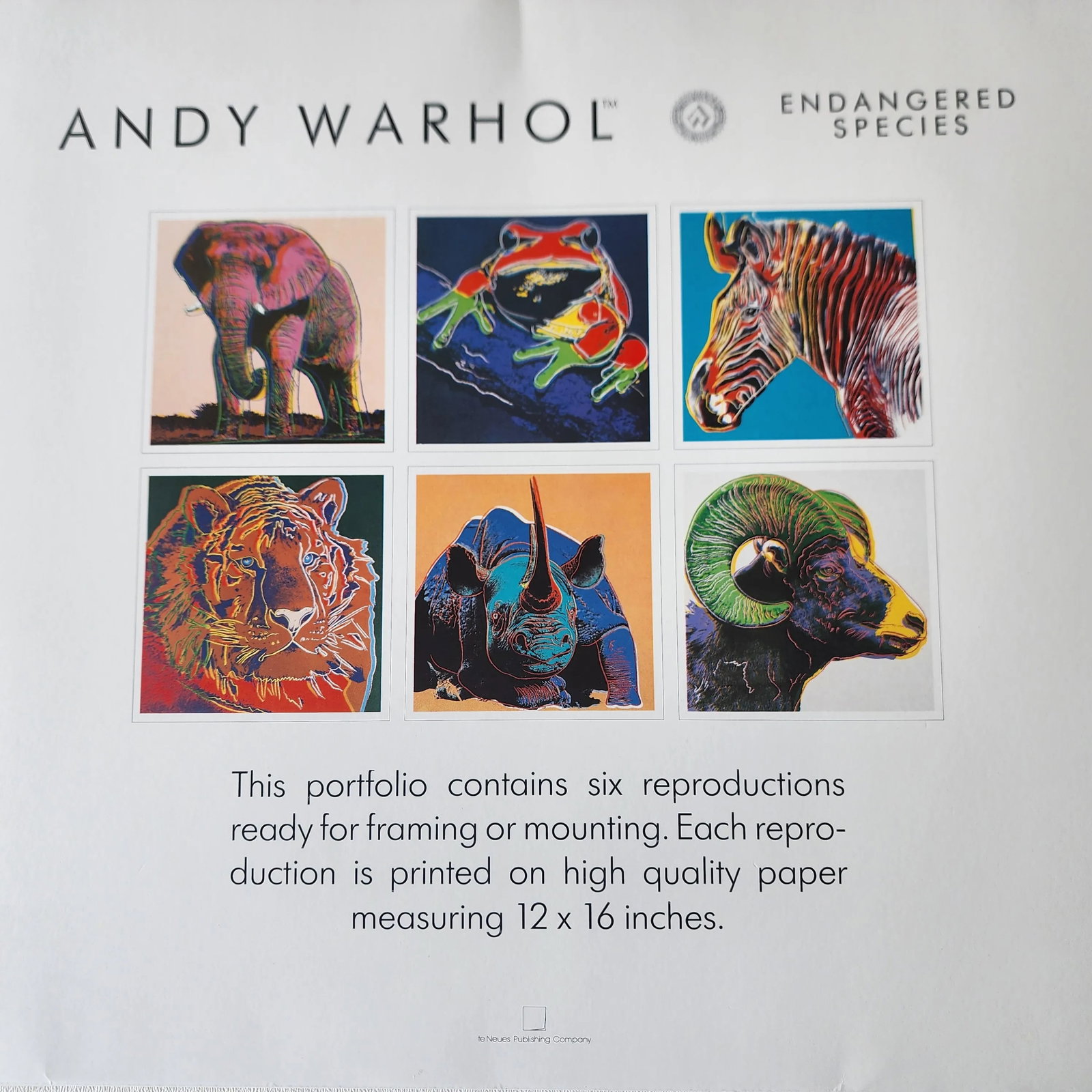 1989 Andy Warhol Endangered Species Prints in Original Portfolio - 2