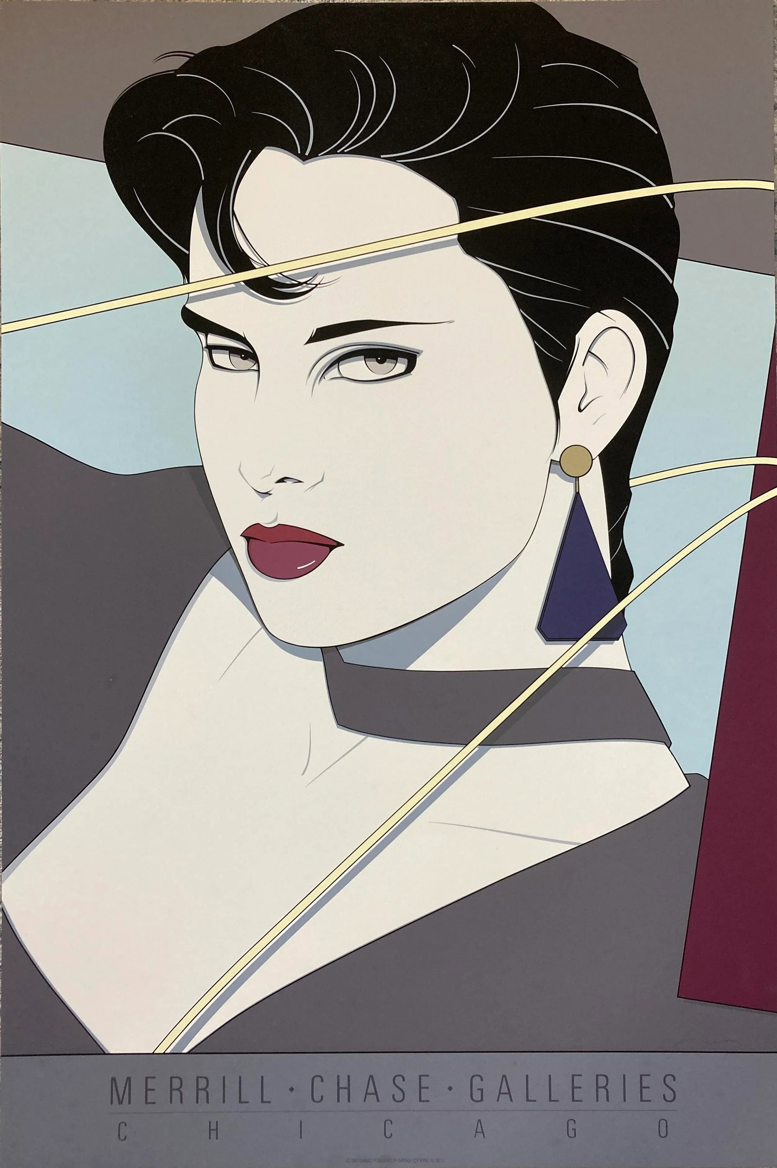 Vintage Patrick Nagel 'Commemorative #11' Serigraph Print - 5