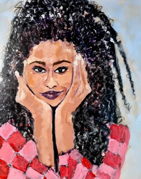 Amanda Gorman Original Painting by Sandy Welch - 2