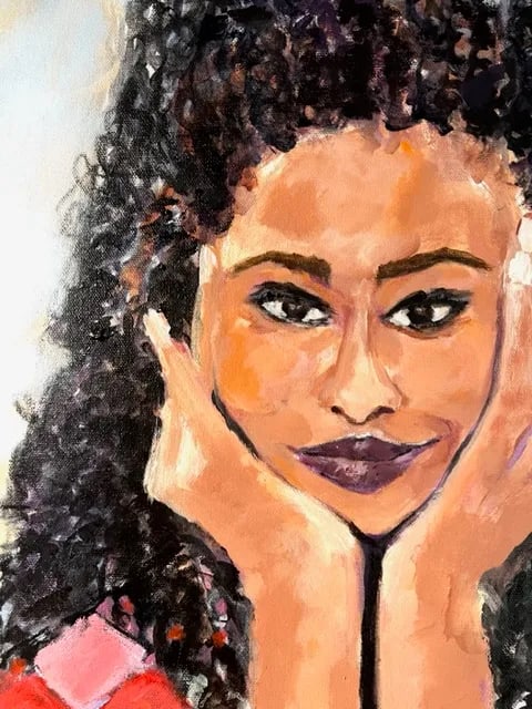 Amanda Gorman Original Painting by Sandy Welch - 3