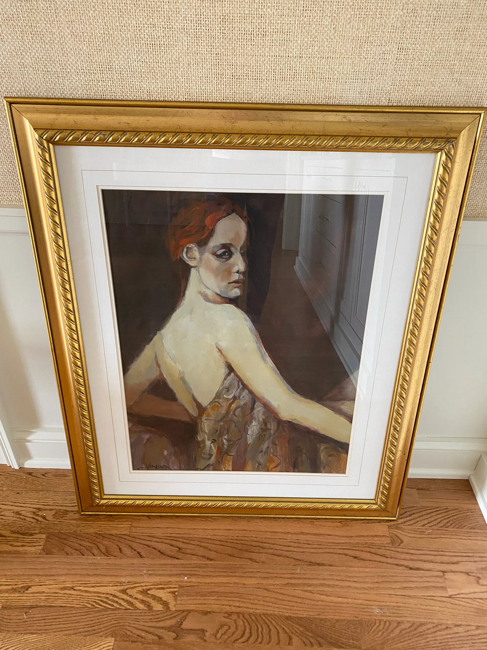 Mid-Century Original Portrait Painting of a Woman - 3