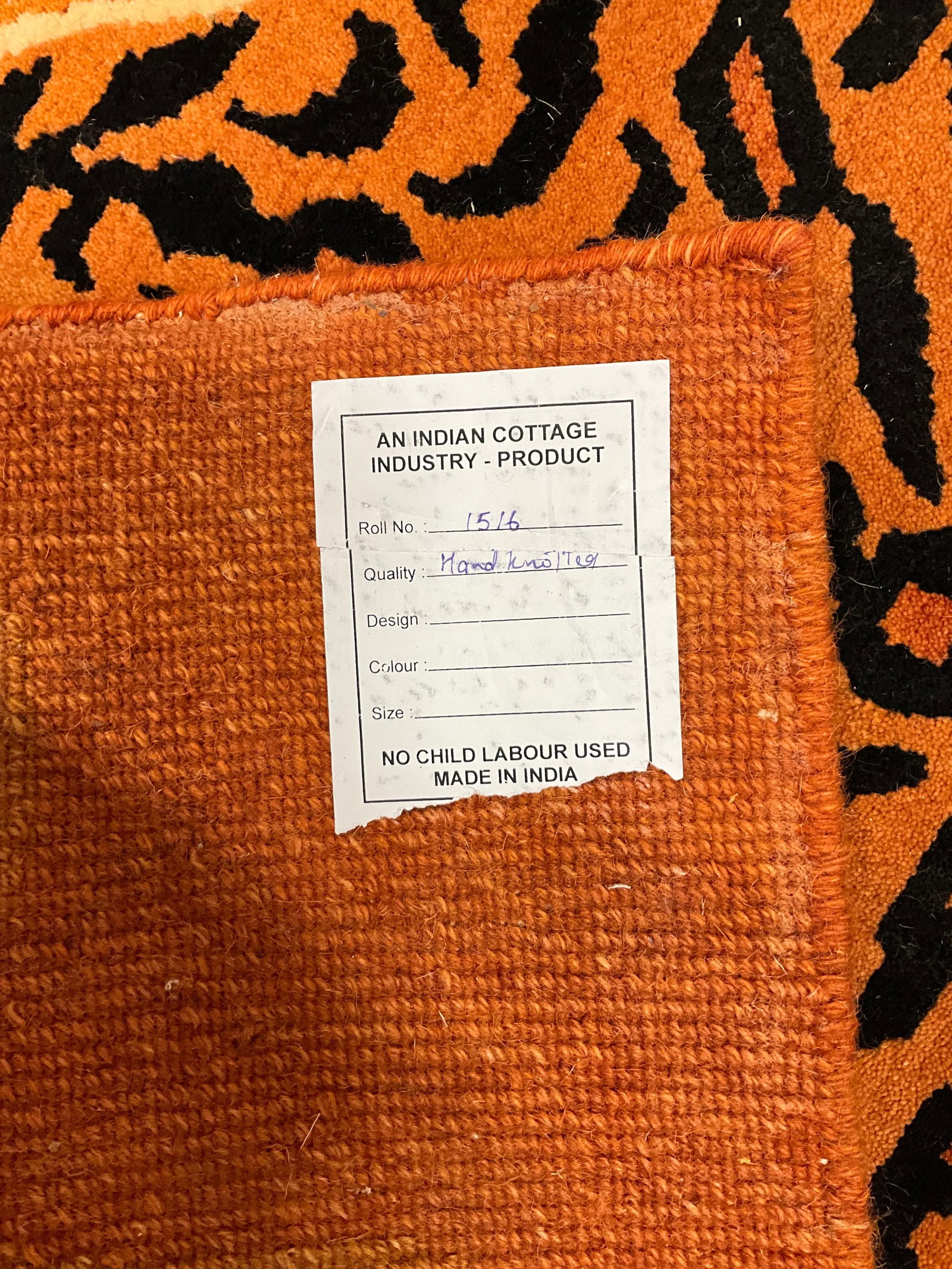 2020s Indian Hand Knotted Wool Rug With Chinese Tiger Motif - 2