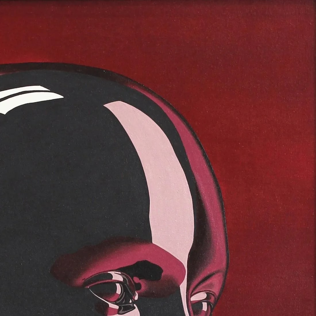 Portrait Magenta - Hyperrealistic Figurative Contemporary Oil Painting on Canvas - 2