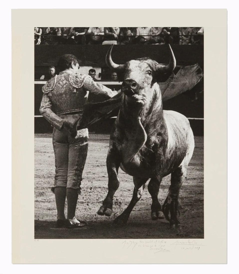 Une Manoletine De Pedres a Mont De Marsan Silver Gelatin Print by Lucien Clergue , Matador and Bul (1 of 3)
