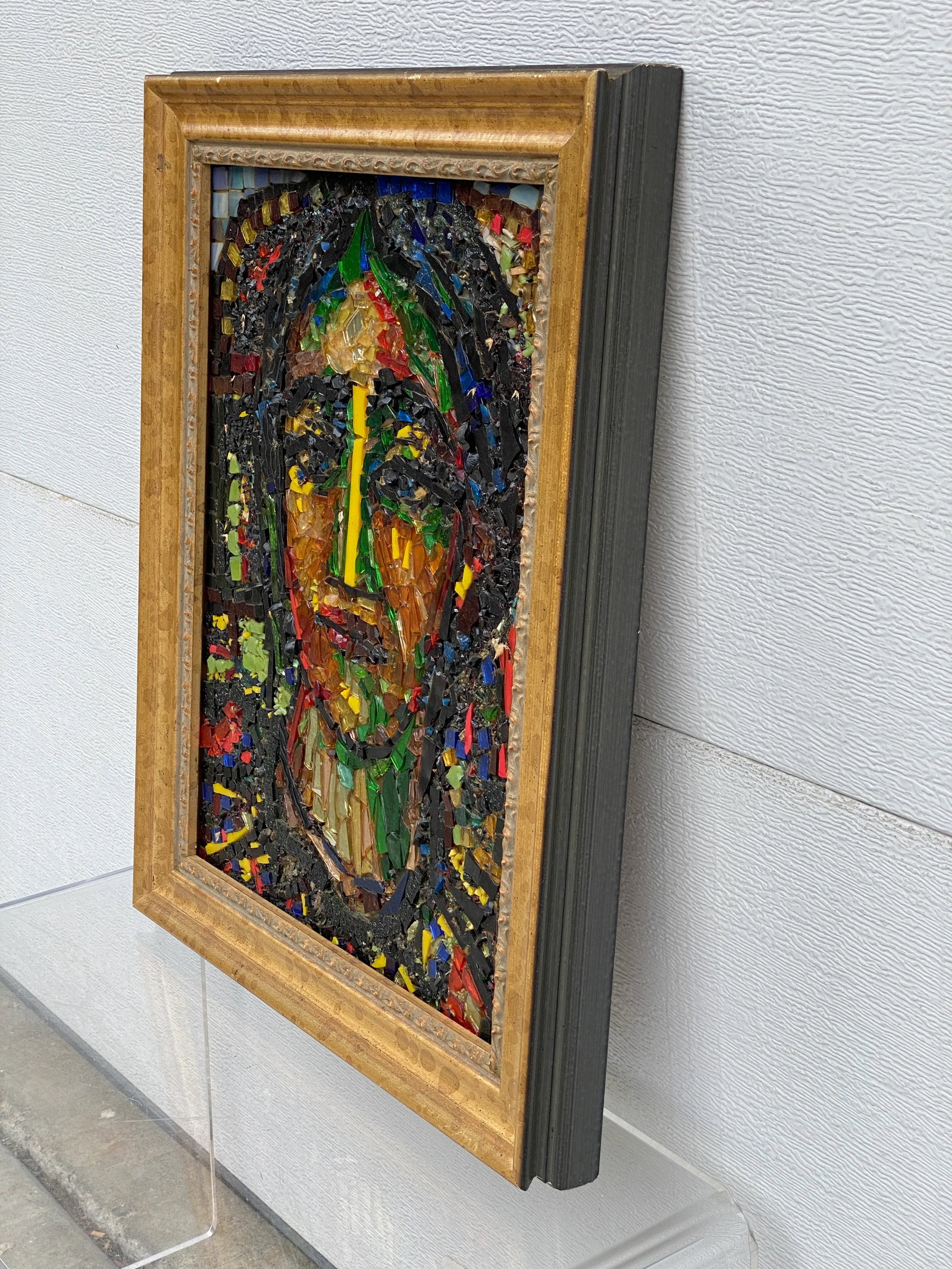 Framed Mosaic Glass Portrait of a Woman - 5