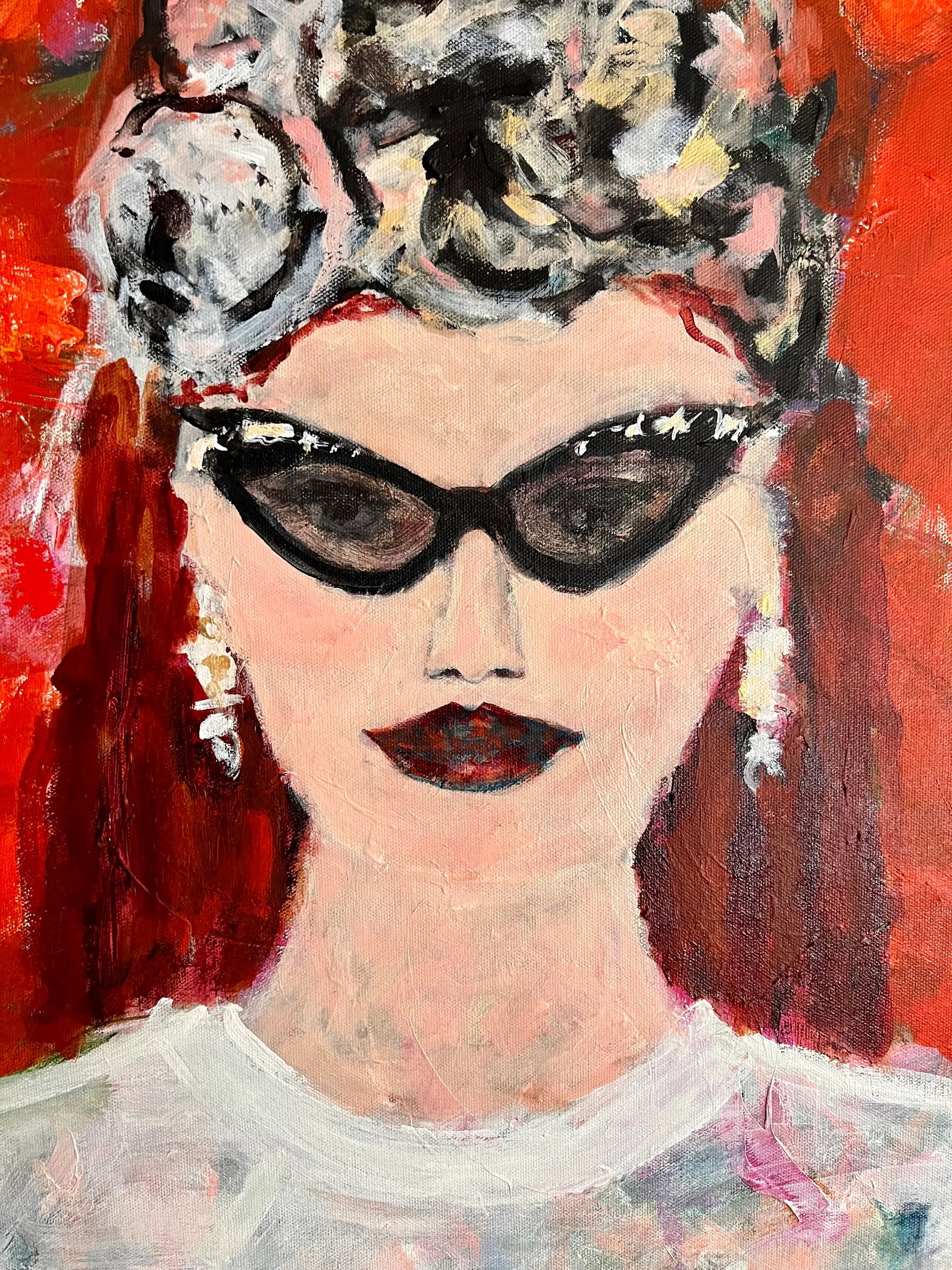 Gucci Gucci Goo Original Fashion Portrait Painting by Sandy Welch - 2