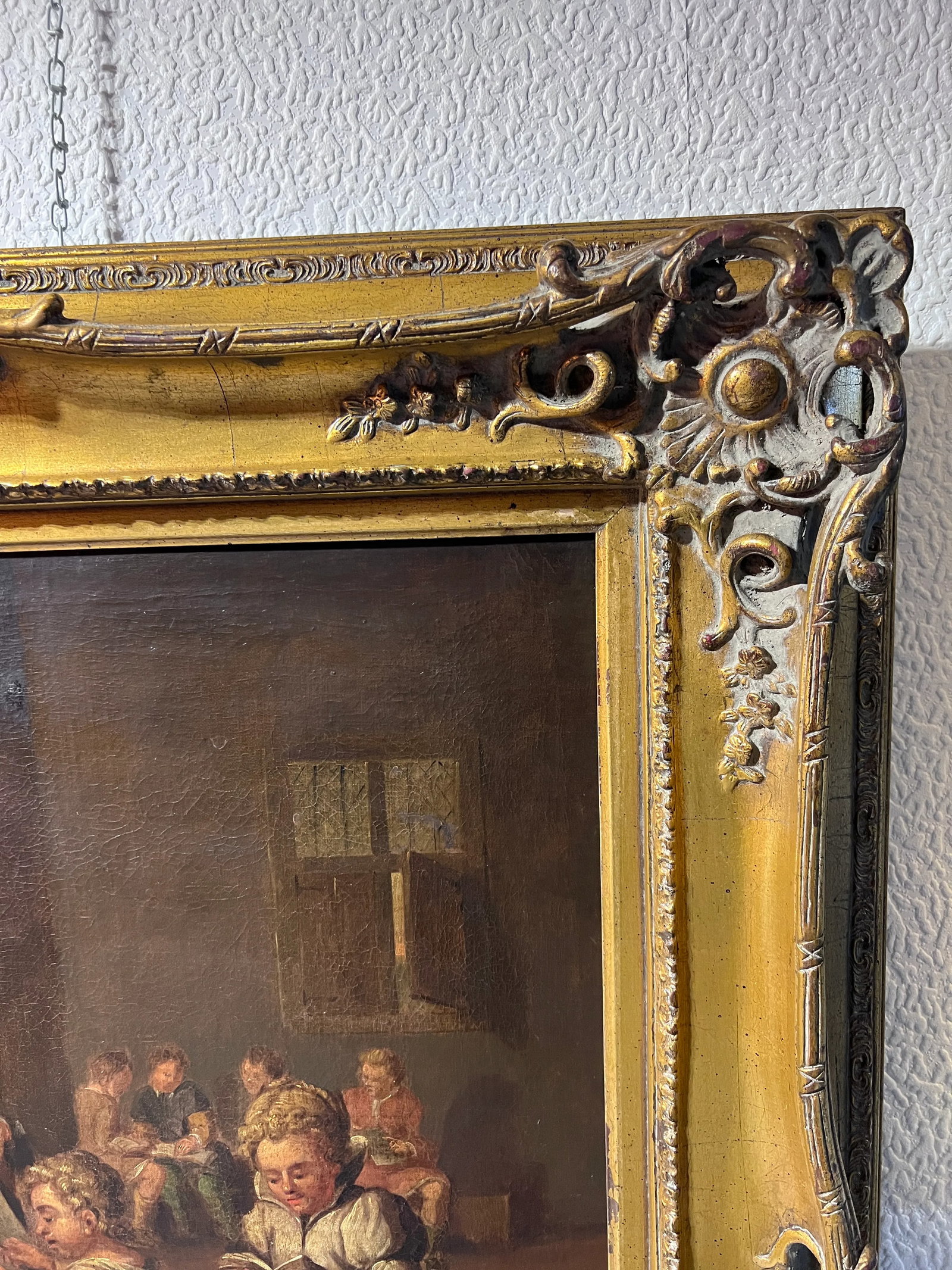 Attr. To A.Van Ostade Dutch School Original Antique Oil Painting , Genre Scene - 10
