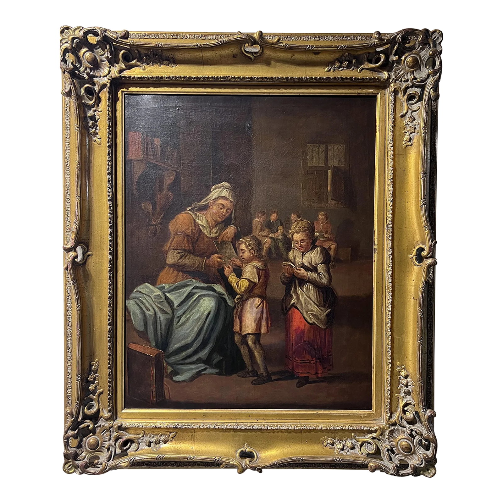 Attr. To A.Van Ostade Dutch School Original Antique Oil Painting , Genre Scene (1 of 14)