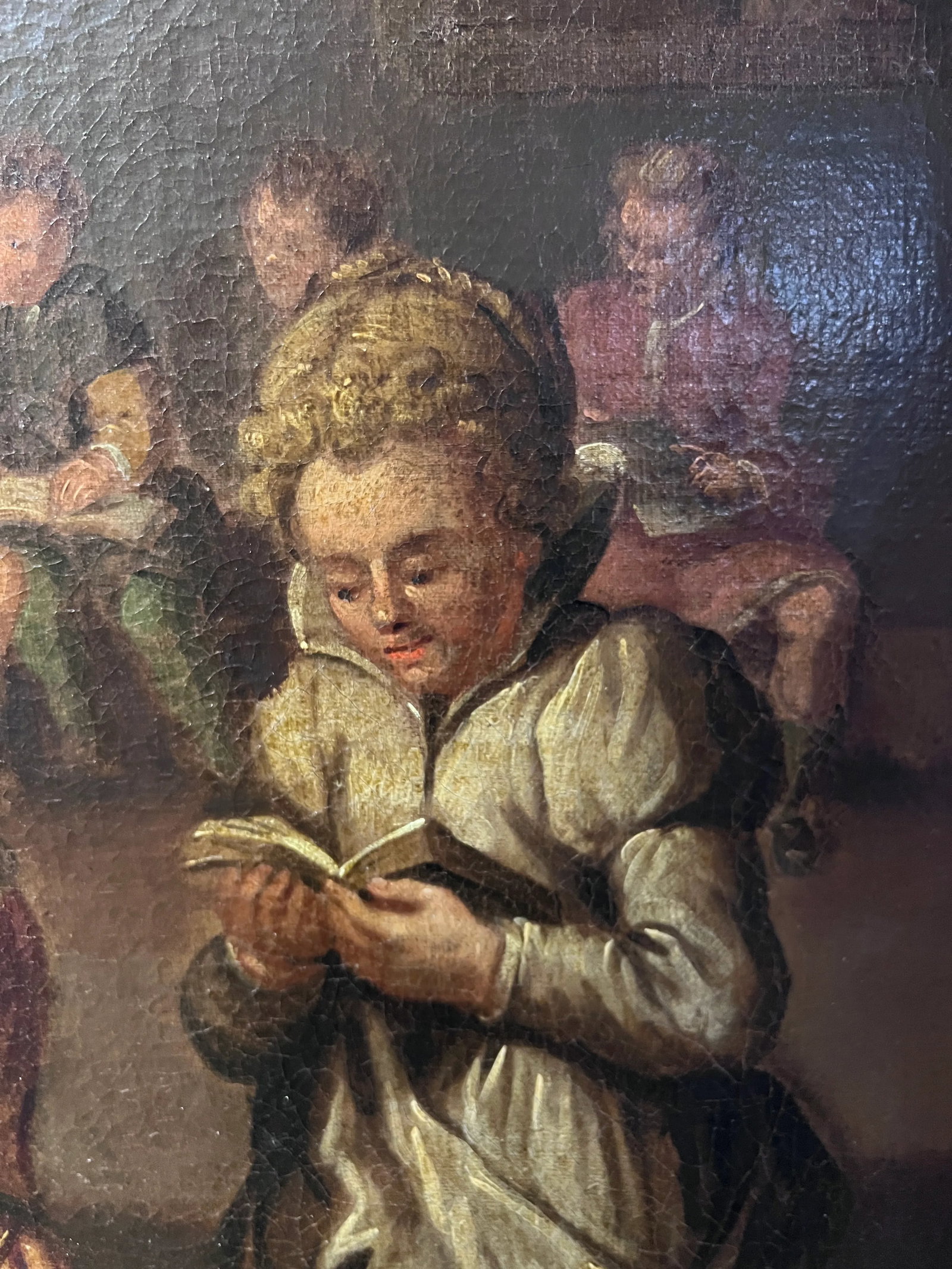 Attr. To A.Van Ostade Dutch School Original Antique Oil Painting , Genre Scene - 3