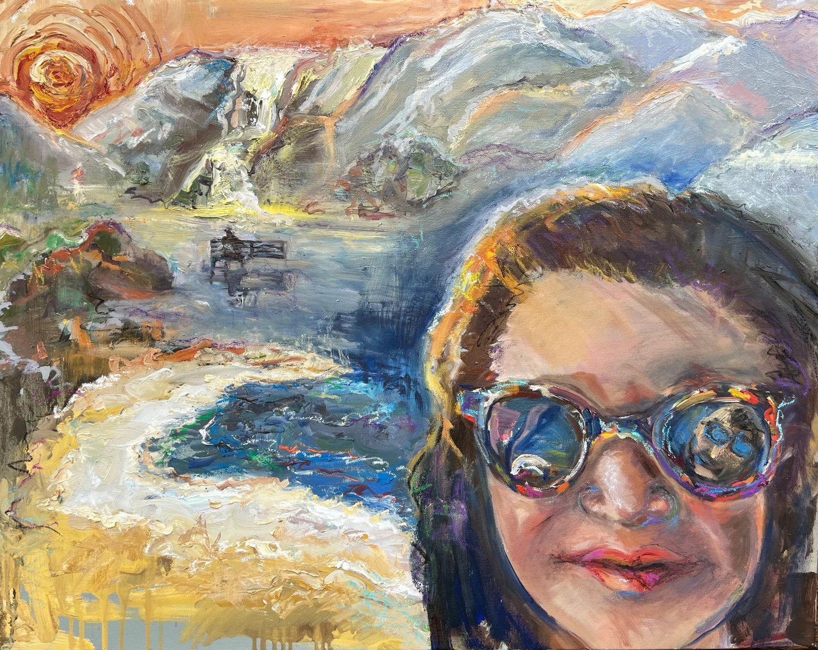 The Selfie, Original Expressionist Portrait, Oil Paintings, by Van Ness - 4