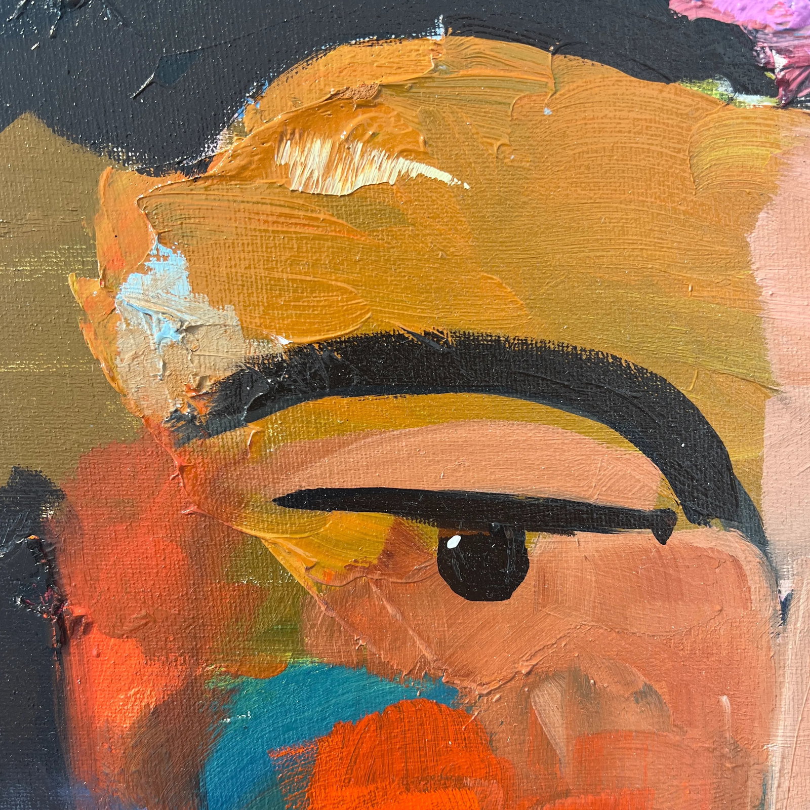 Expressionist Portrait Painting, She Can Wait if She Wants by Trudi Norris - 11