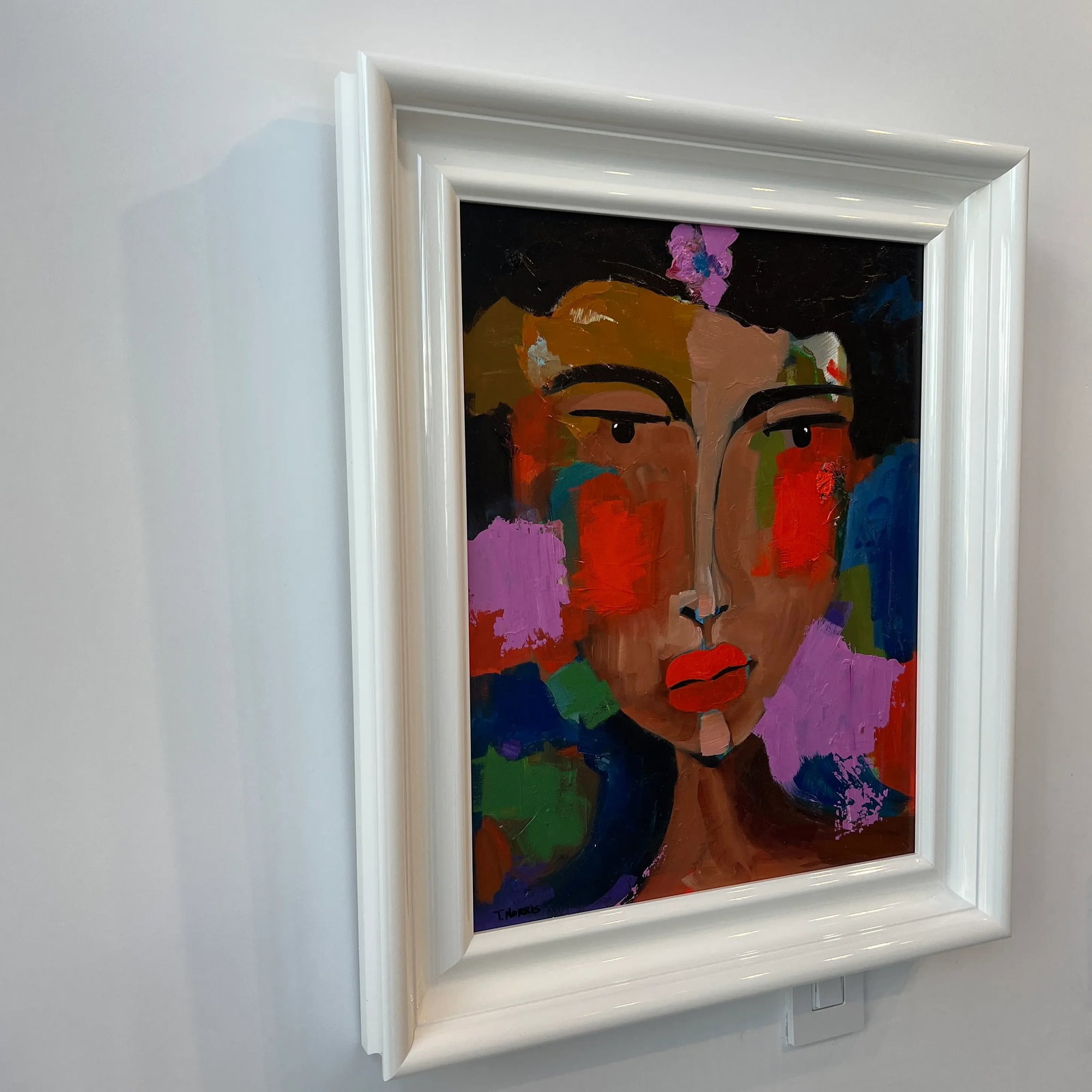 Expressionist Portrait Painting, She Can Wait if She Wants by Trudi Norris - 5